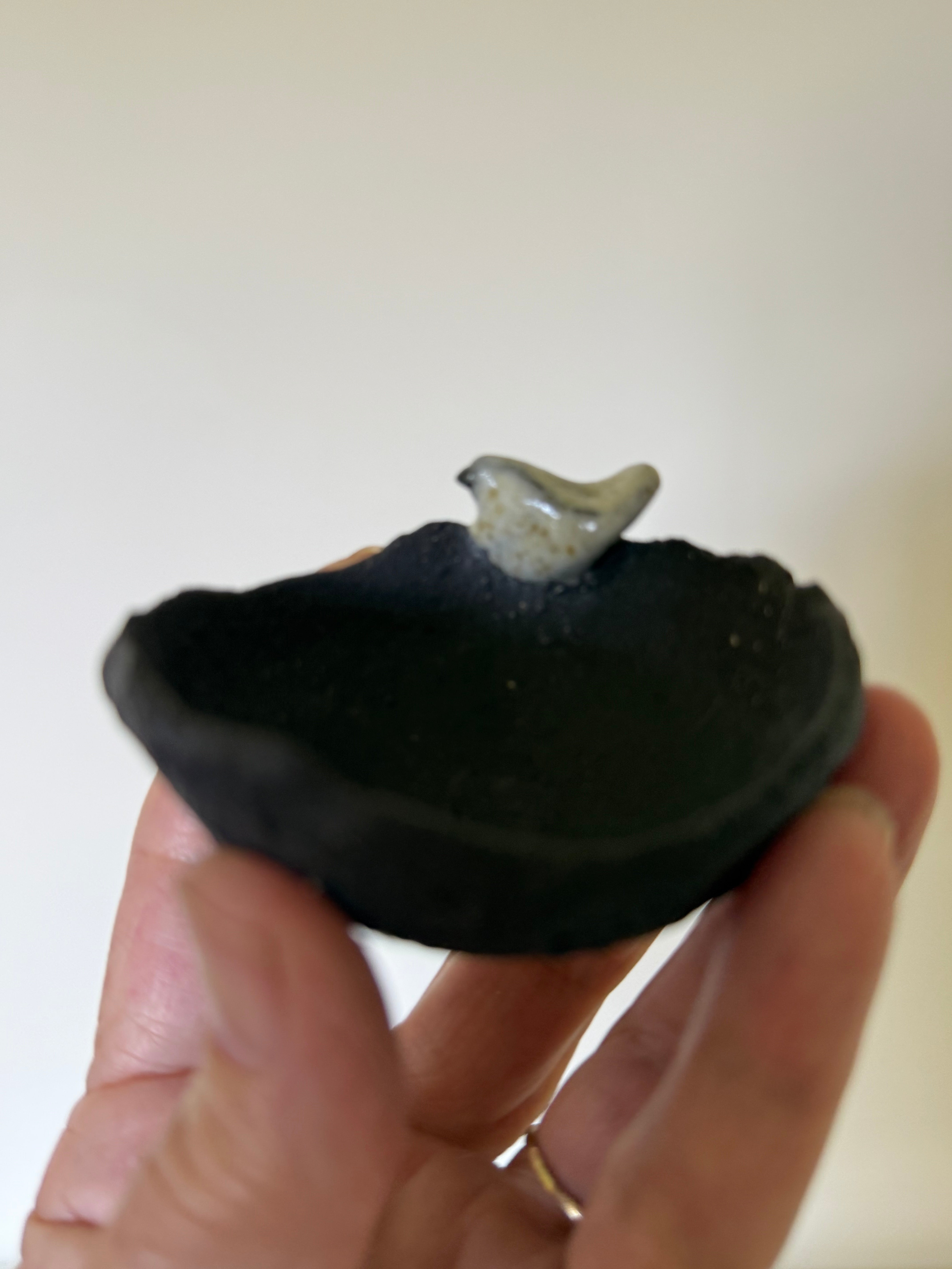 Handcrafted ceramic bird bowl