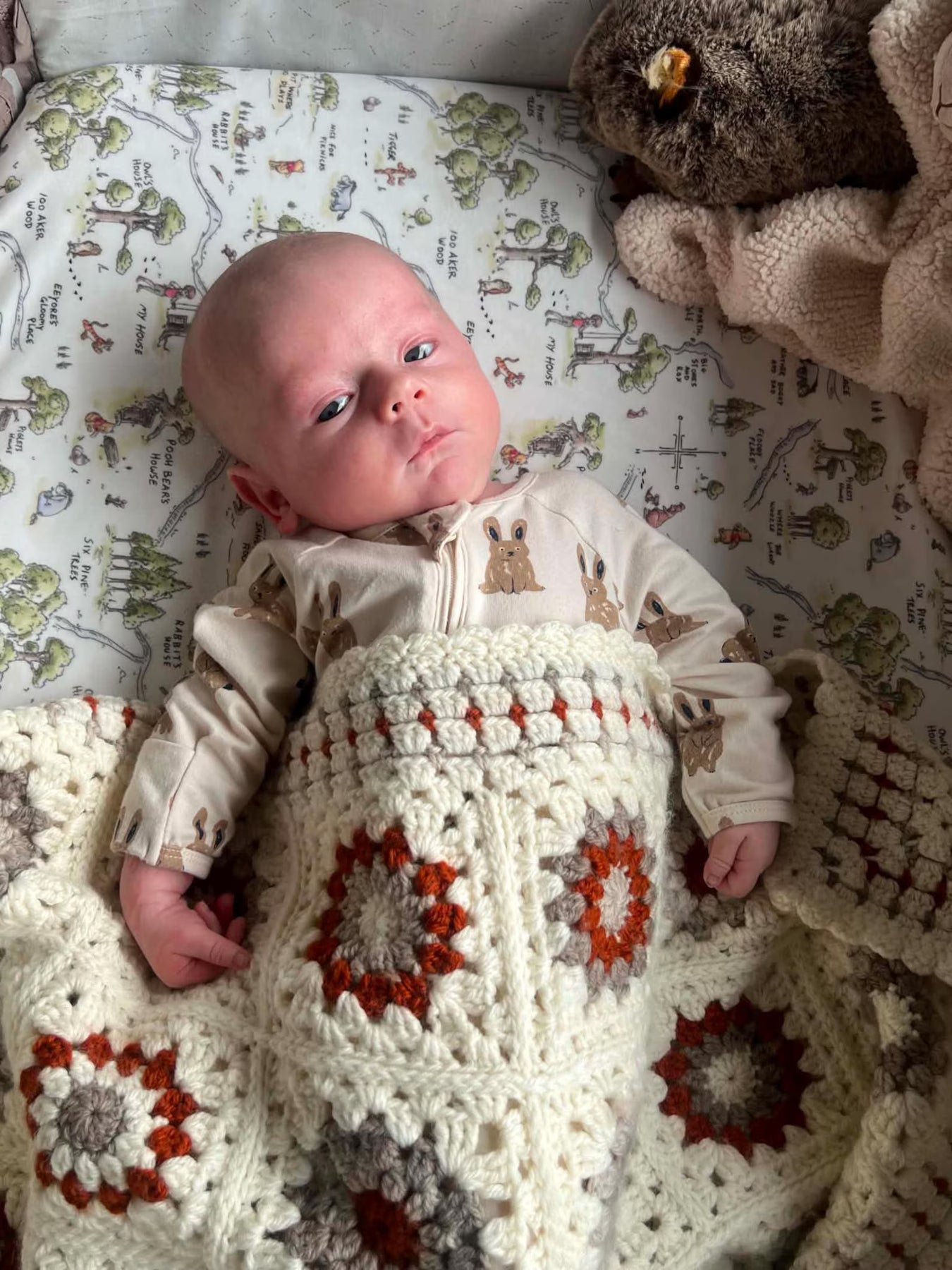 MADE TO ORDER - Hand Crocheted Wool Baby Blanket