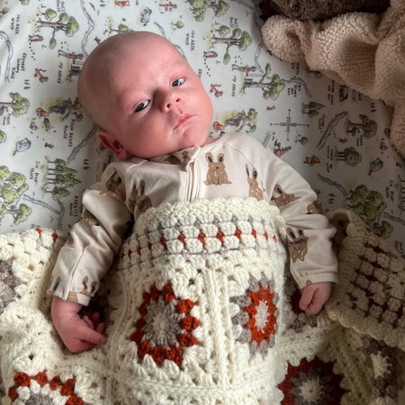 MADE TO ORDER - Hand Crocheted Wool Baby Blanket