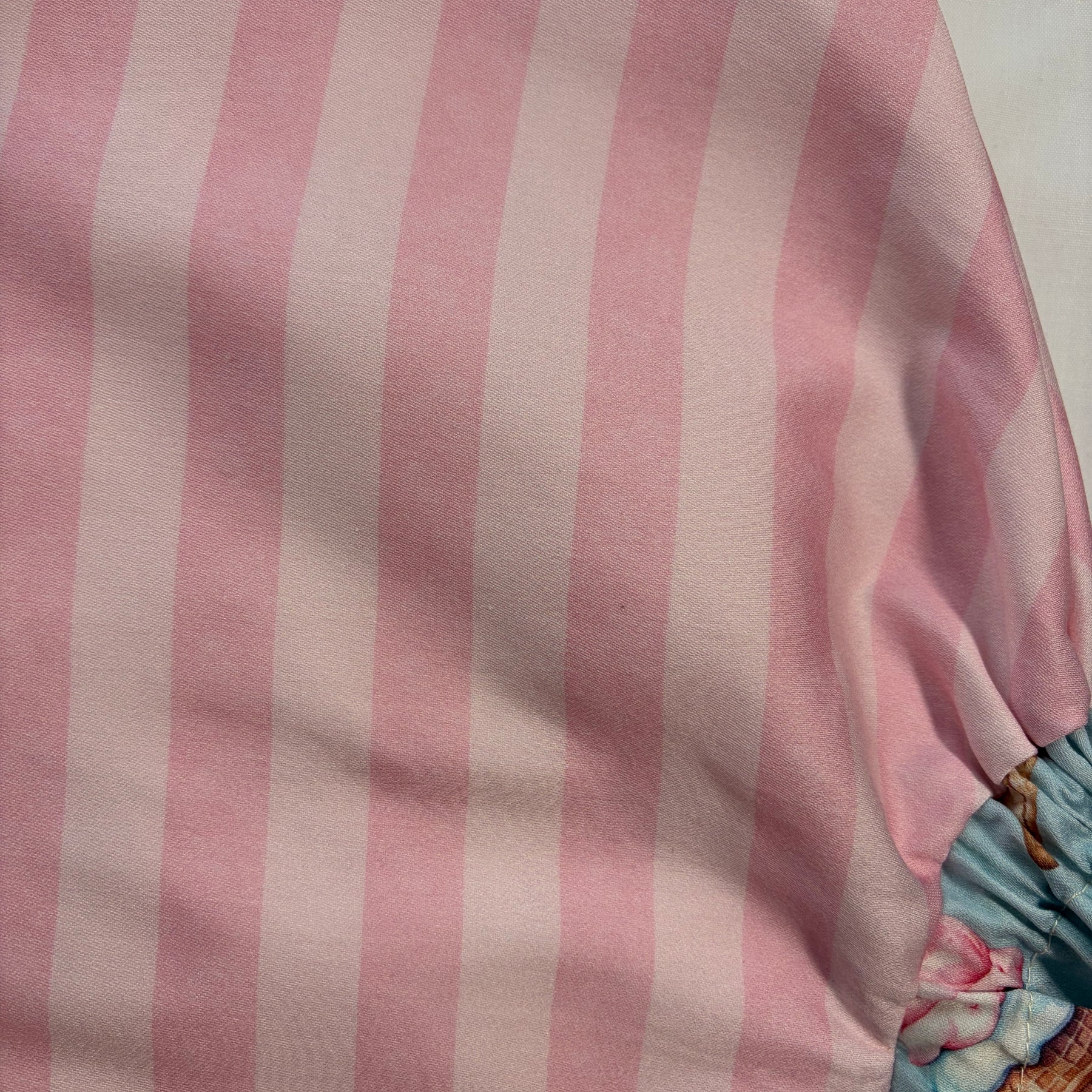 EOFY SALE PINK/WHITE WHITE CANDY STRIPE CIRCLE SKIRT 12-18 mths