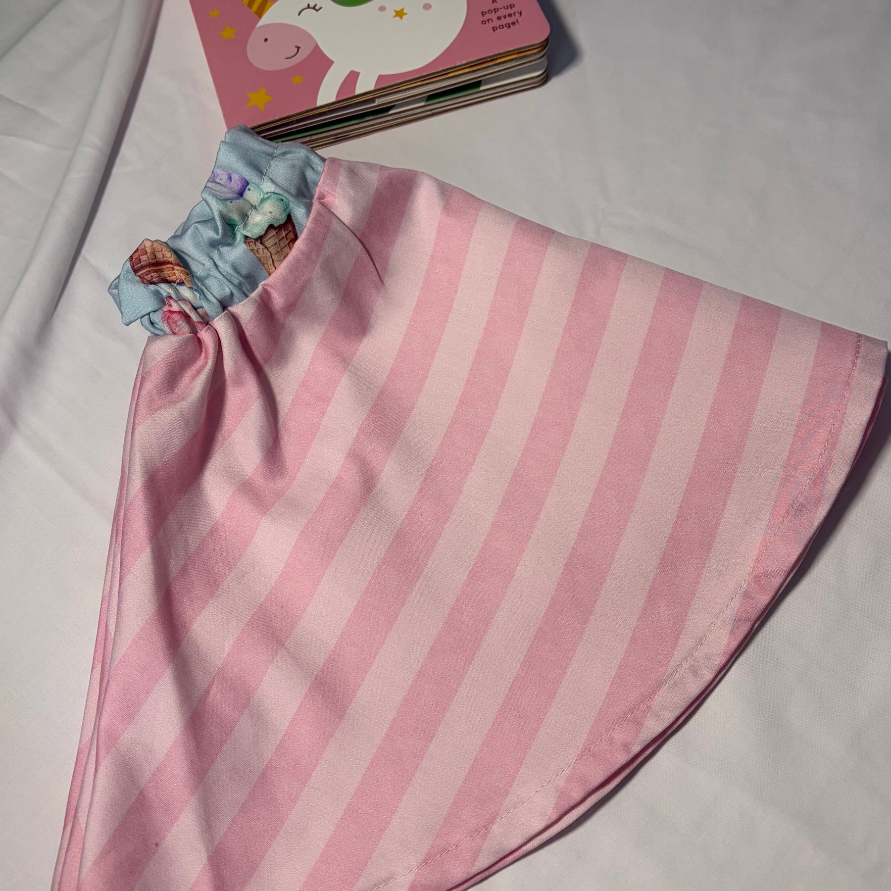EOFY SALE PINK/WHITE WHITE CANDY STRIPE CIRCLE SKIRT 12-18 mths