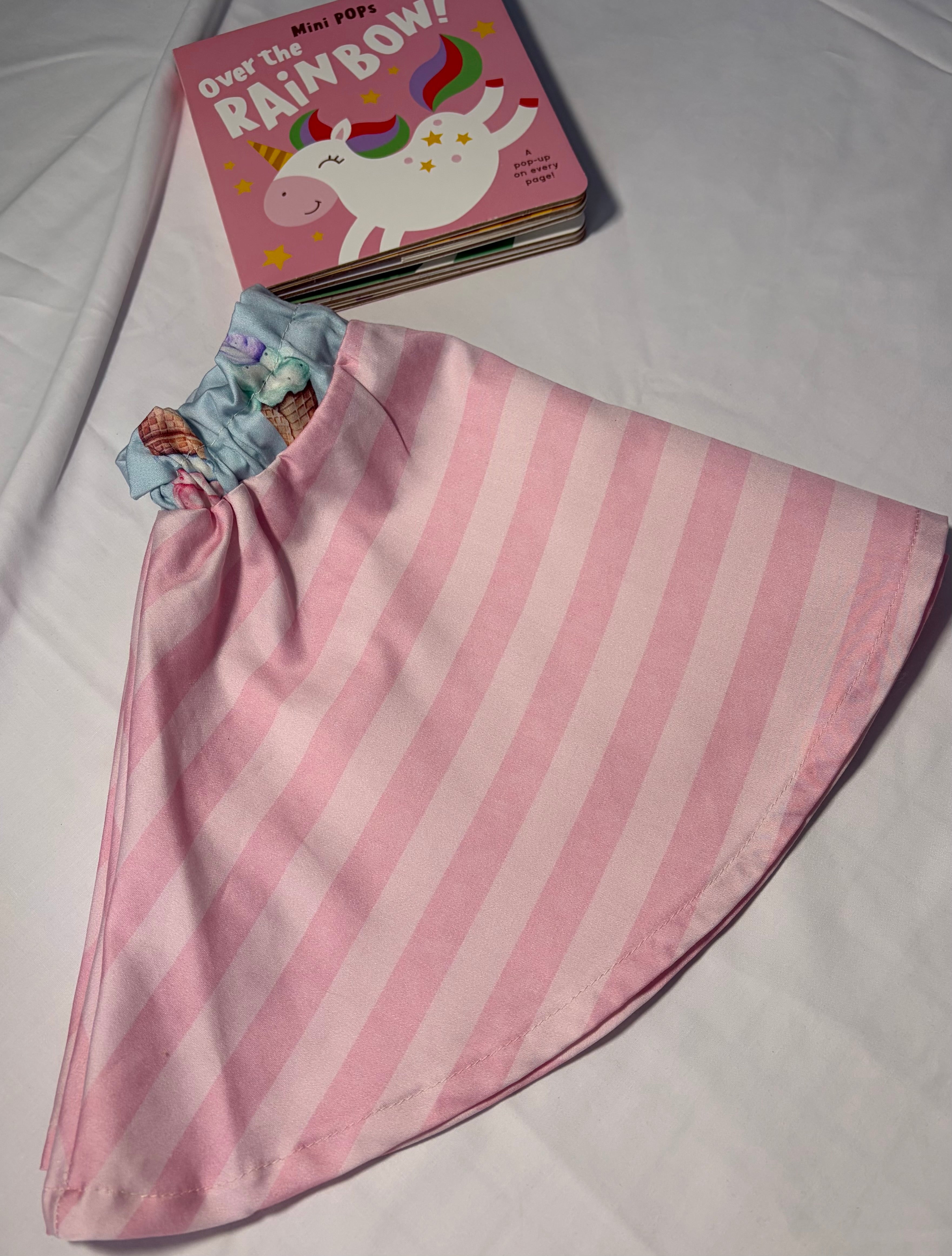 EOFY SALE PINK/WHITE WHITE CANDY STRIPE CIRCLE SKIRT 12-18 mths