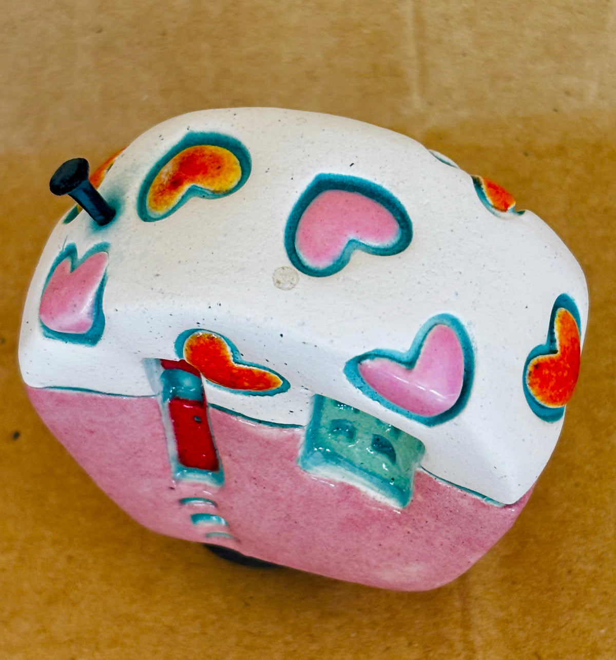 Small Retro Collectable Ceramic Caravan 6