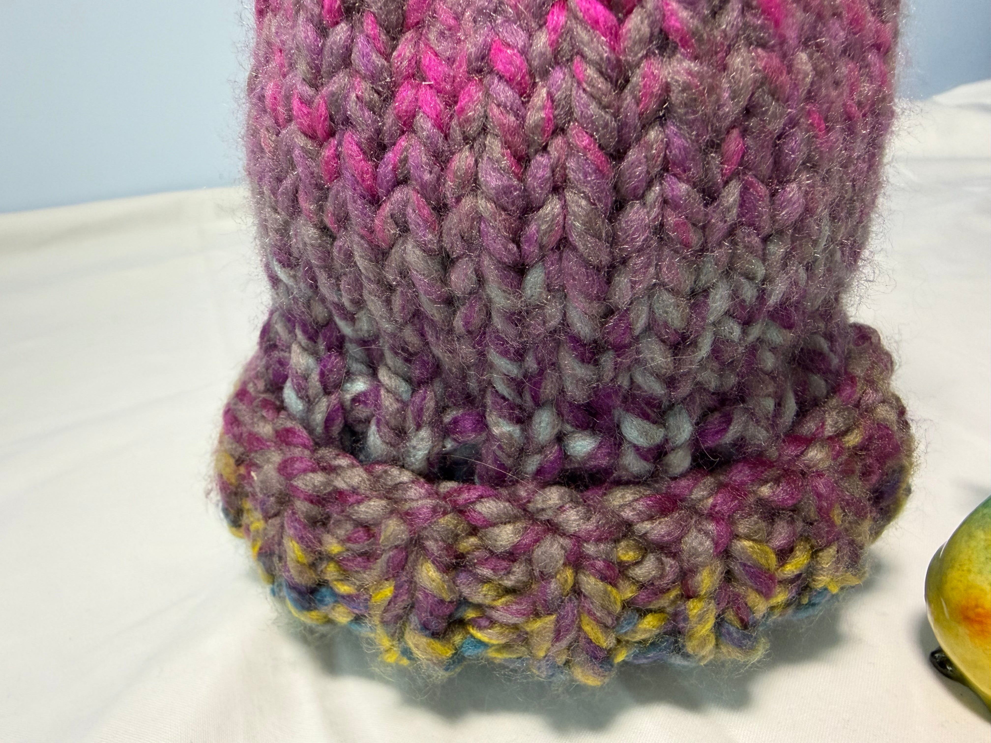 Chunky Knit Multicoloured Beanie 9-12 months