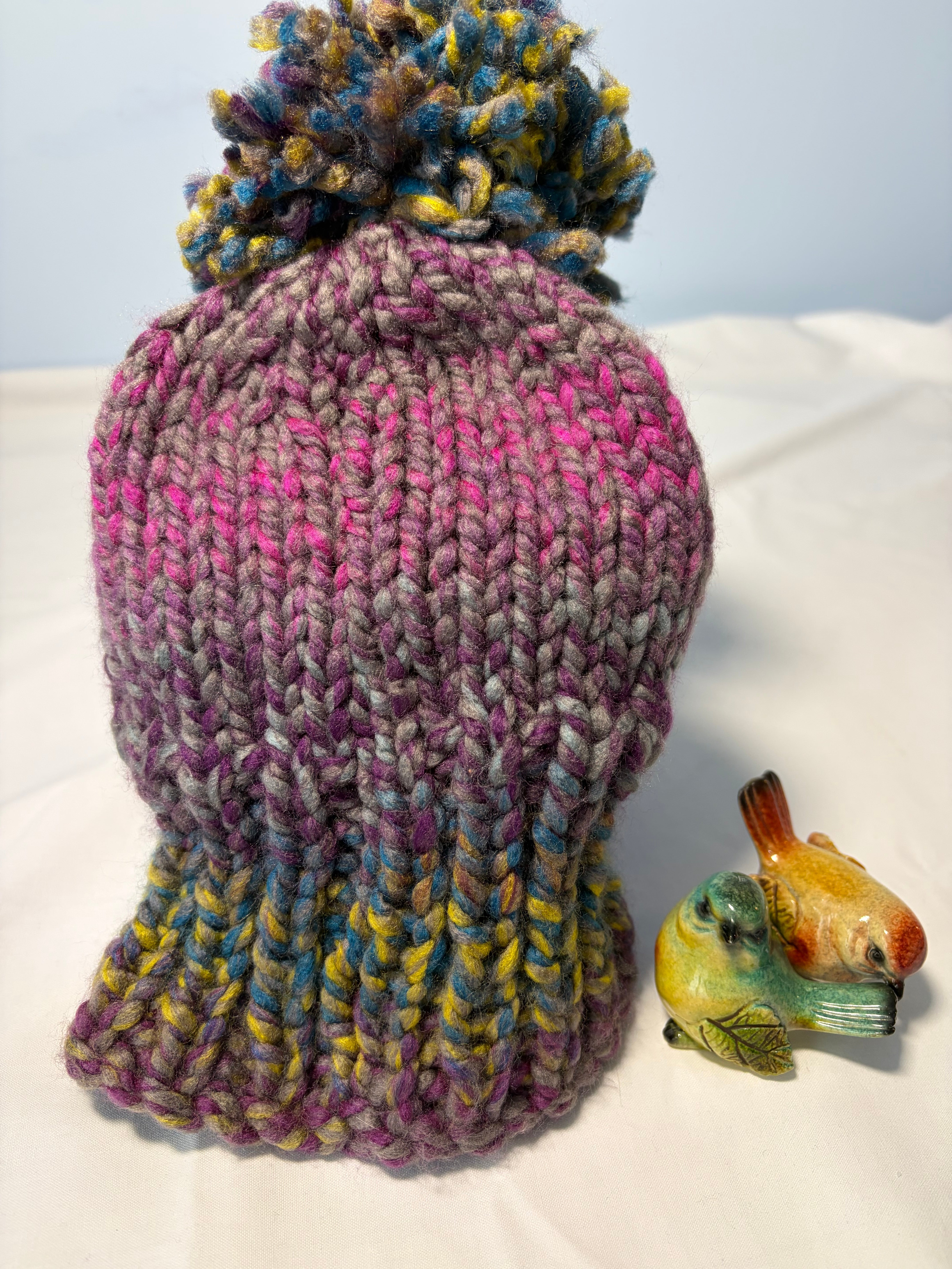 Chunky Knit Multicoloured Beanie 9-12 months
