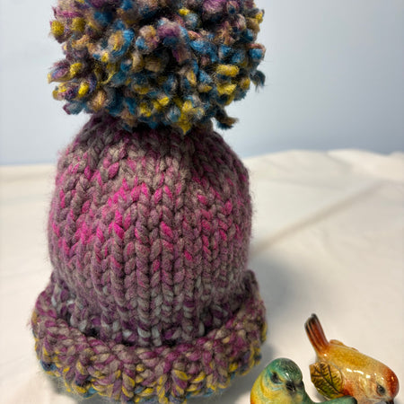 Chunky Knit Multicoloured Beanie 9-12 months