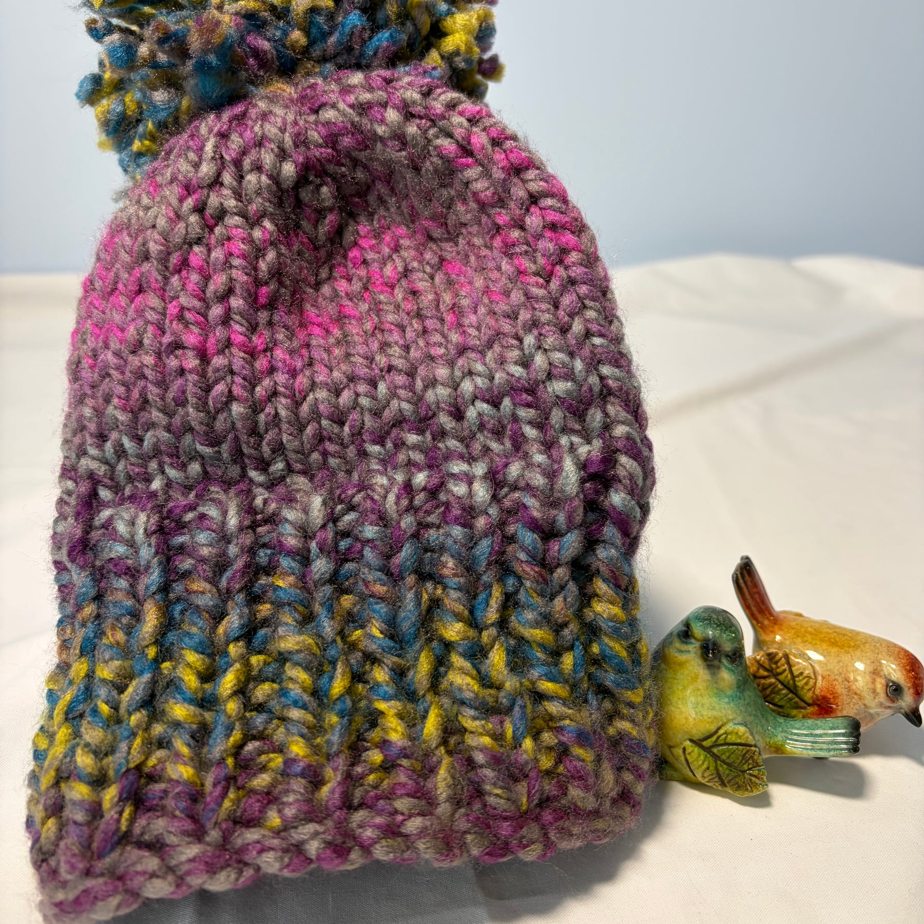 Chunky Knit Multicoloured Beanie 9-12 months