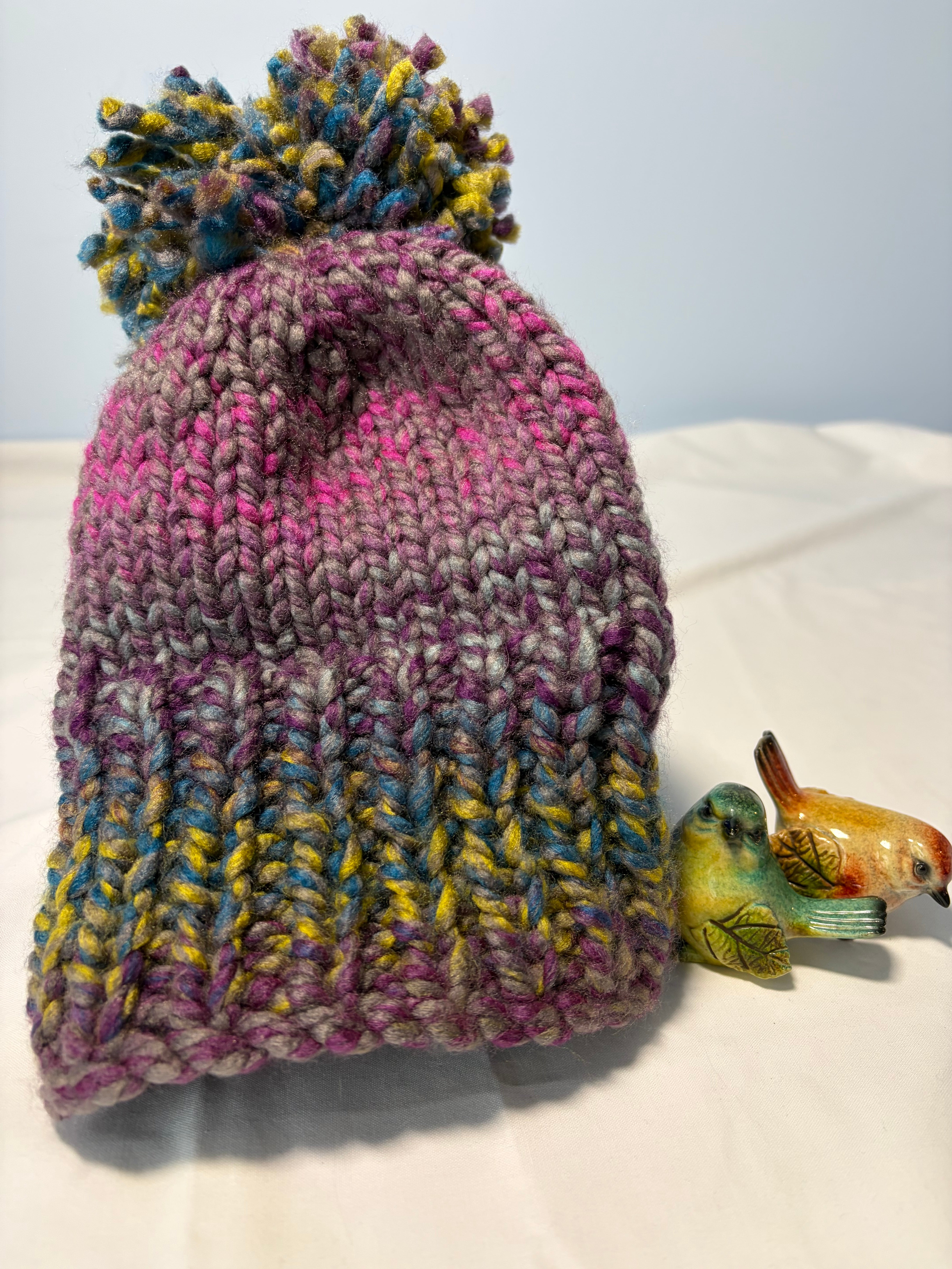 Chunky Knit Multicoloured Beanie 9-12 months