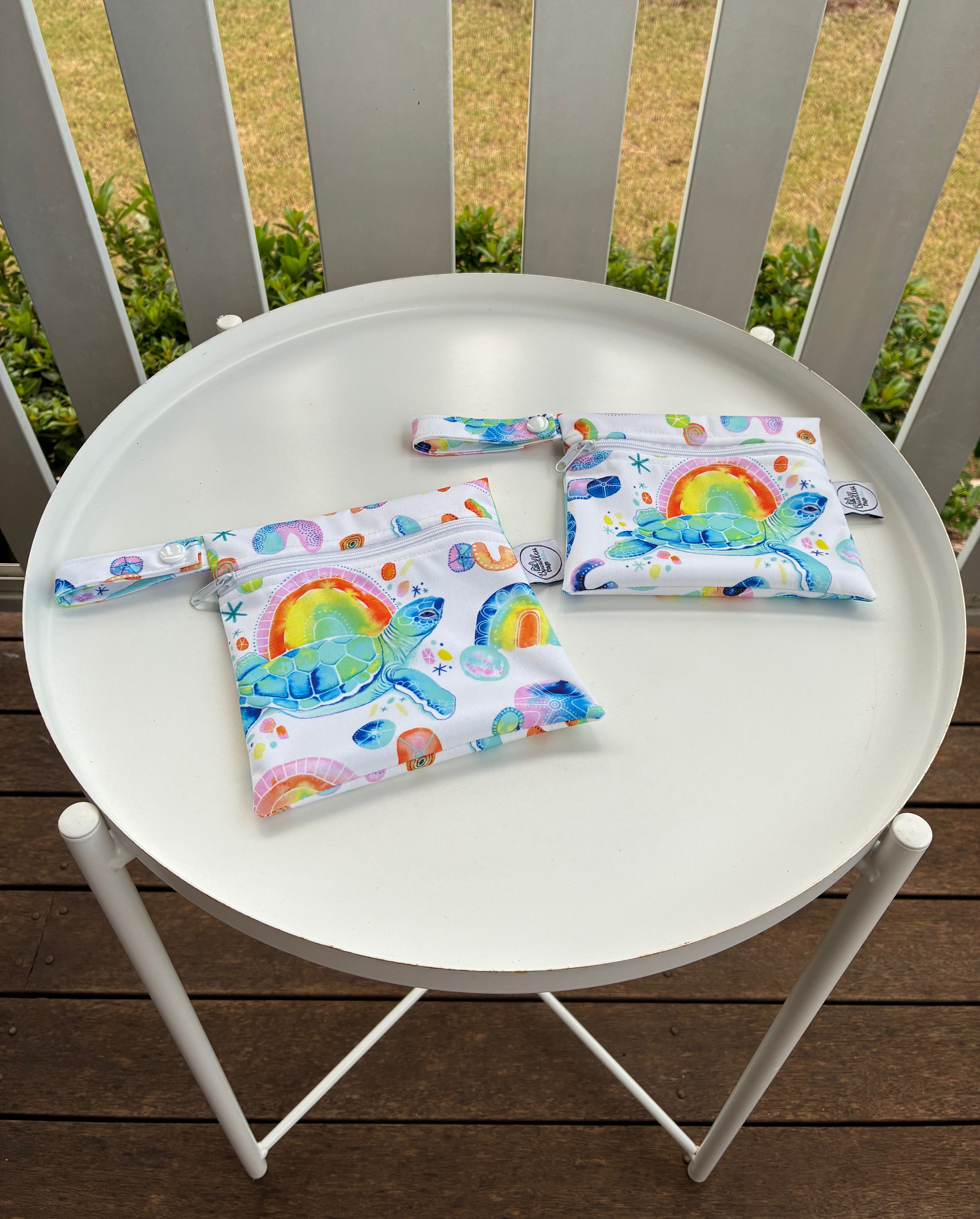 READY MADE Water-resistant wet bags - Turtle Cove (DaniEm Art) | Ready to ship | FREE Postage