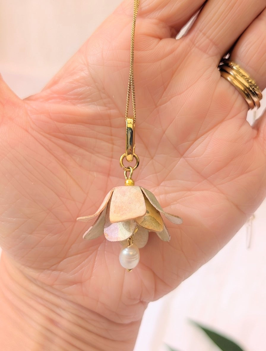 Lily of the Valley Necklace | Freshwater Pearl | Botanical Jewellery