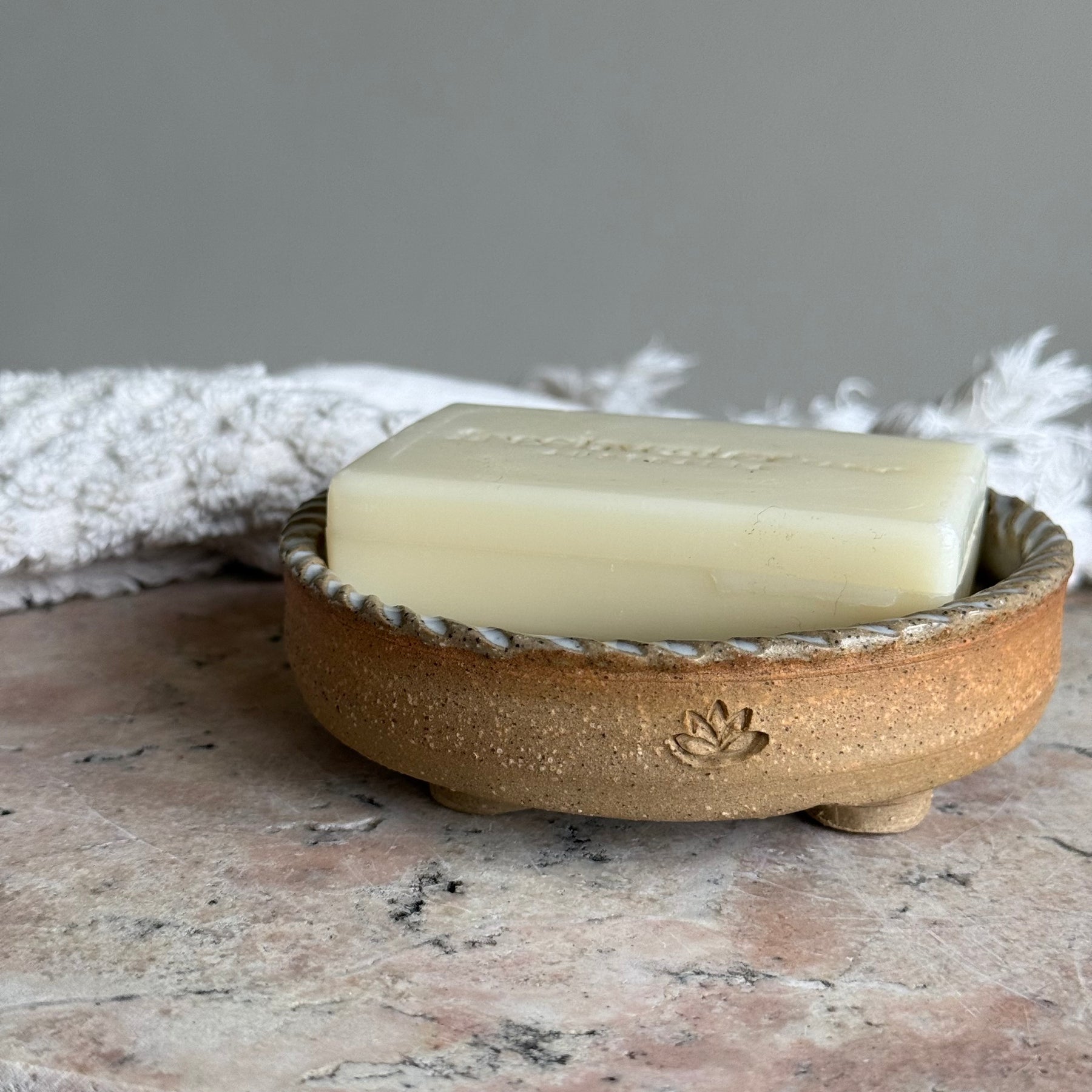 Handmade Ceramic Soap Dish | Footed Soap & Shampoo Bar Holder