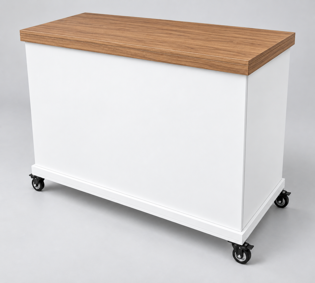 Flat Pack Panel Style Mobile Event Cart - White