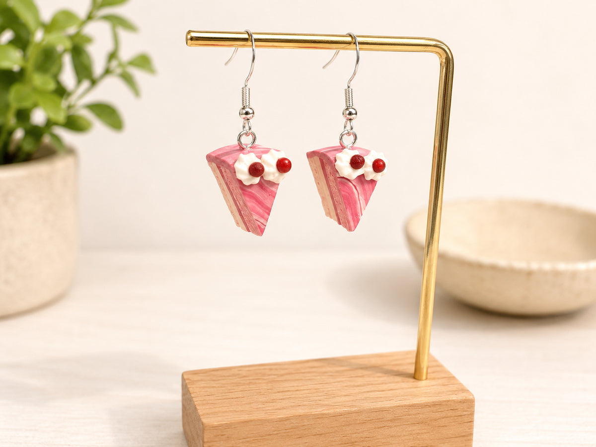 Handmade Strawberry Shortcake Earrings