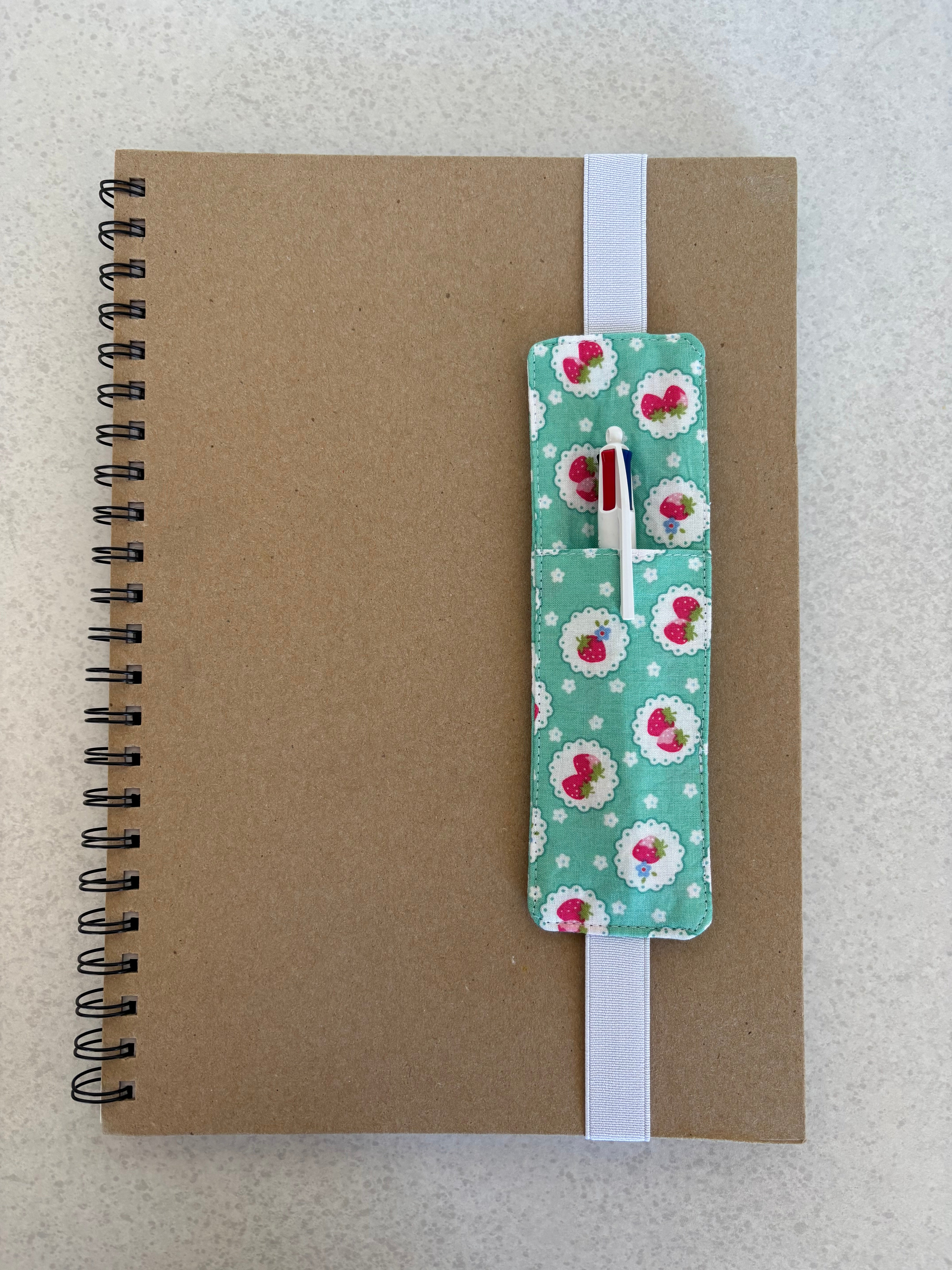 Handmade Fabric Bookmark with Pen Holder | Book Lover Gift