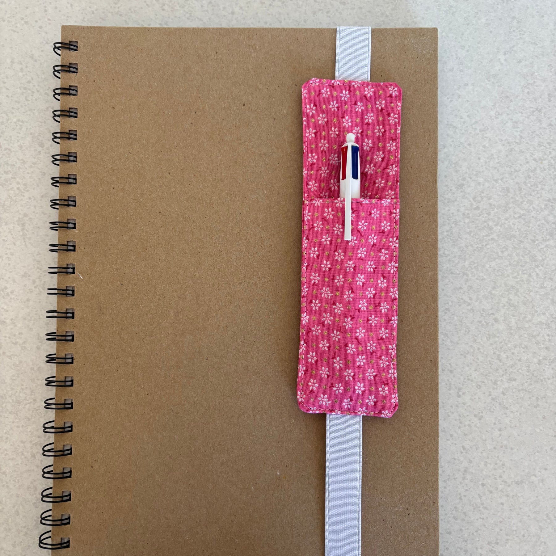 Handmade Fabric Bookmark with Pen Holder | Book Lover Gift