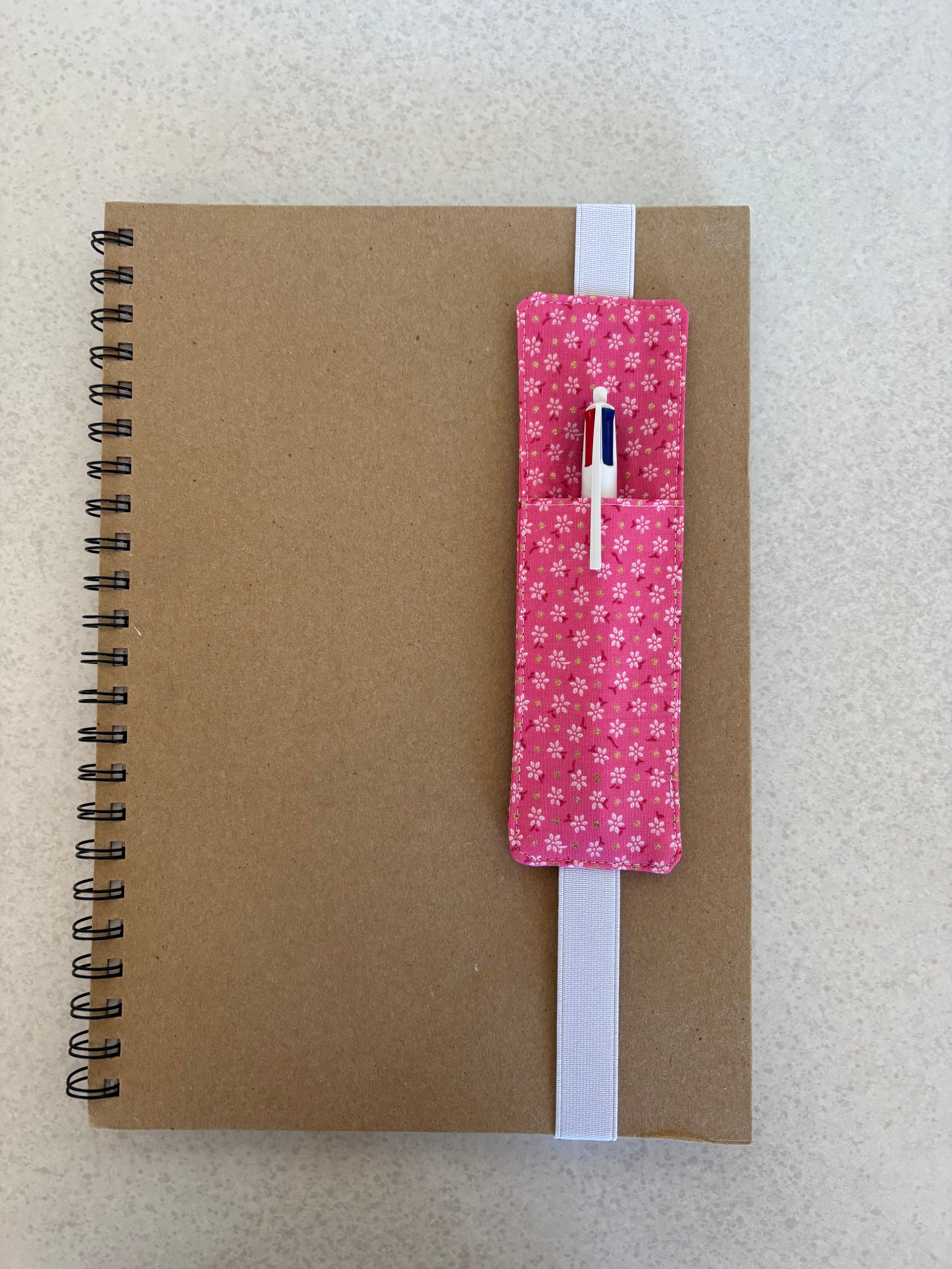 Handmade Fabric Bookmark with Pen Holder | Book Lover Gift