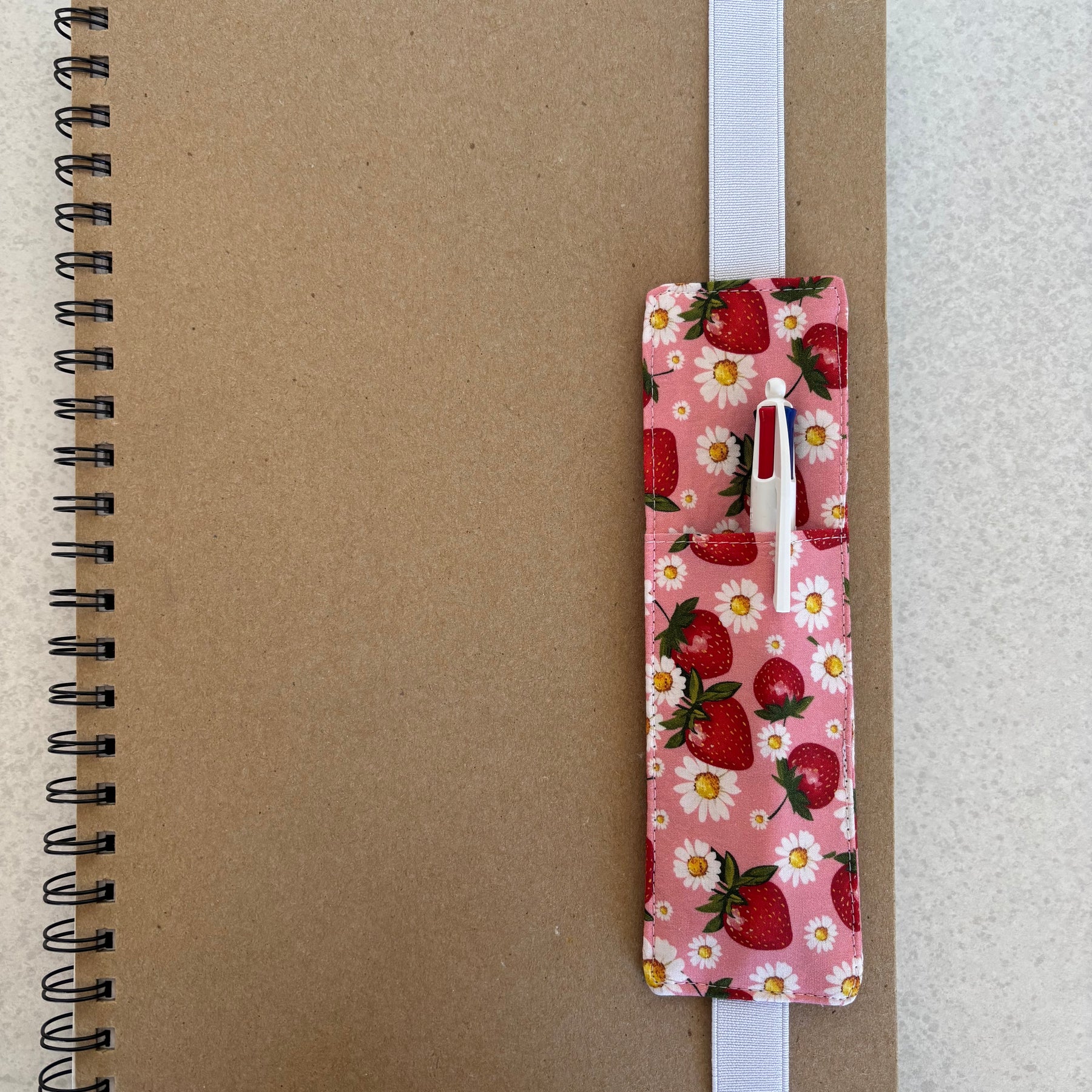 Handmade Fabric Bookmark with Pen Holder | Book Lover Gift