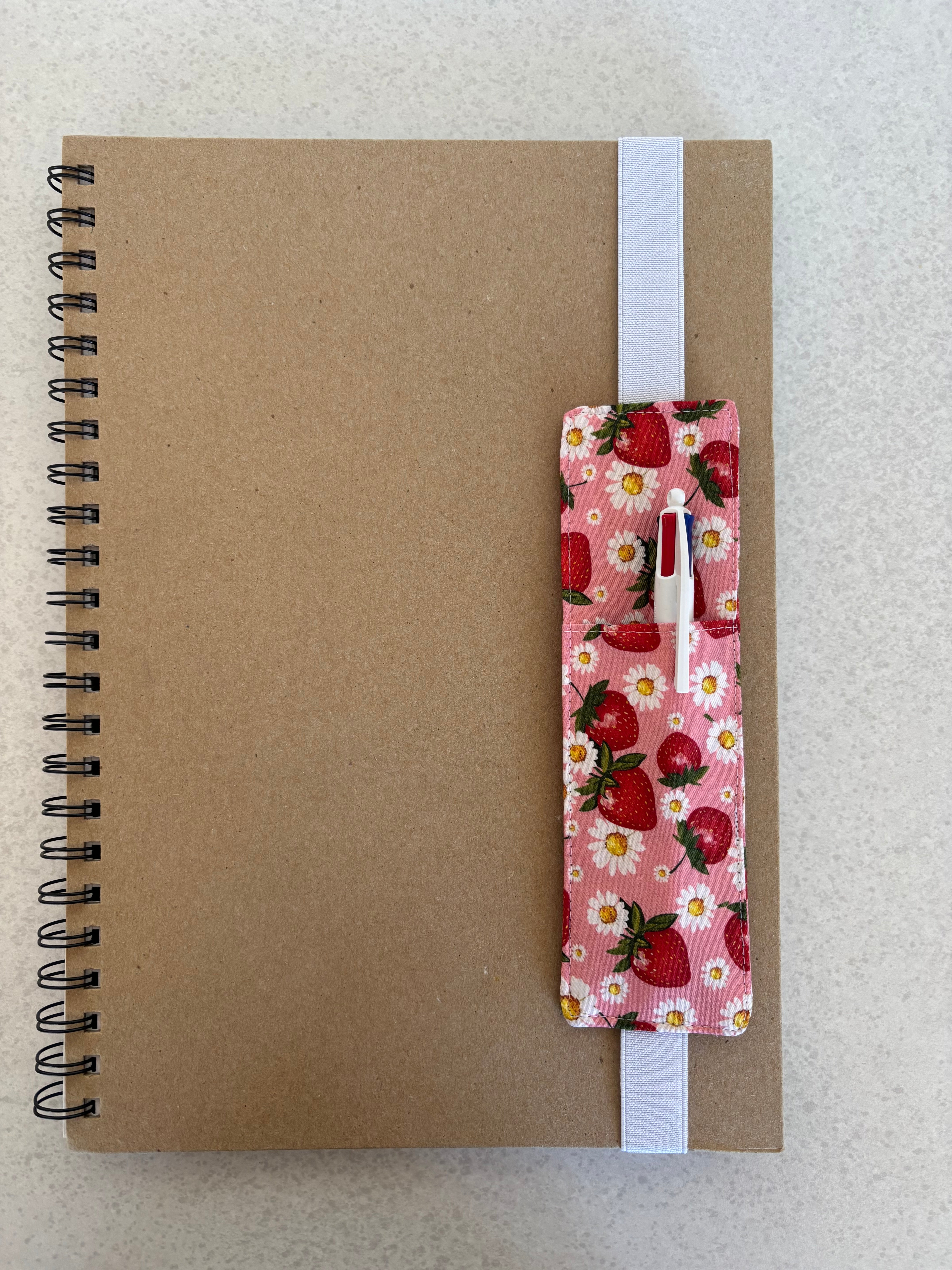 Handmade Fabric Bookmark with Pen Holder | Book Lover Gift