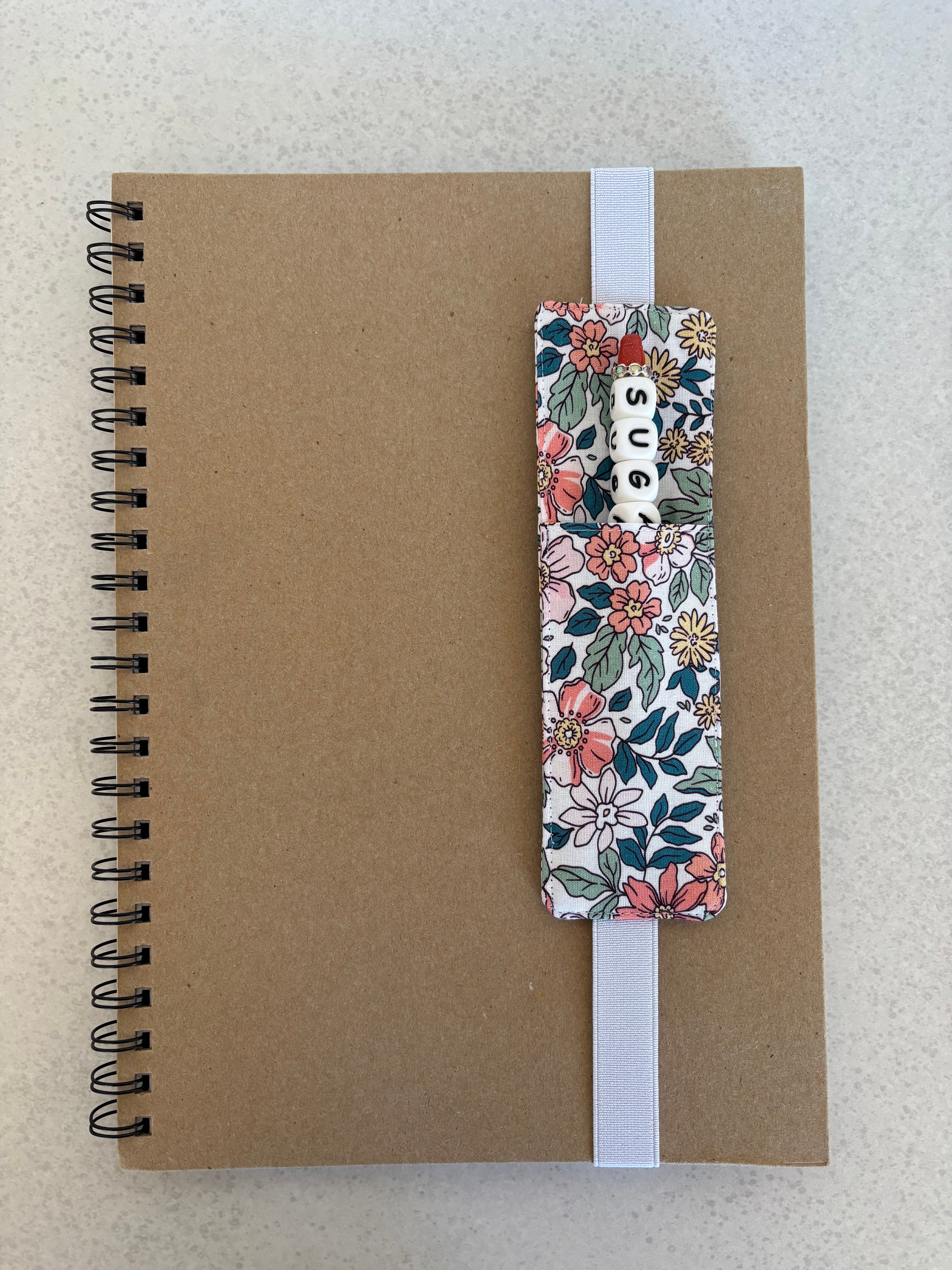 Handmade Fabric Bookmark with Pen Holder | Book Lover Gift