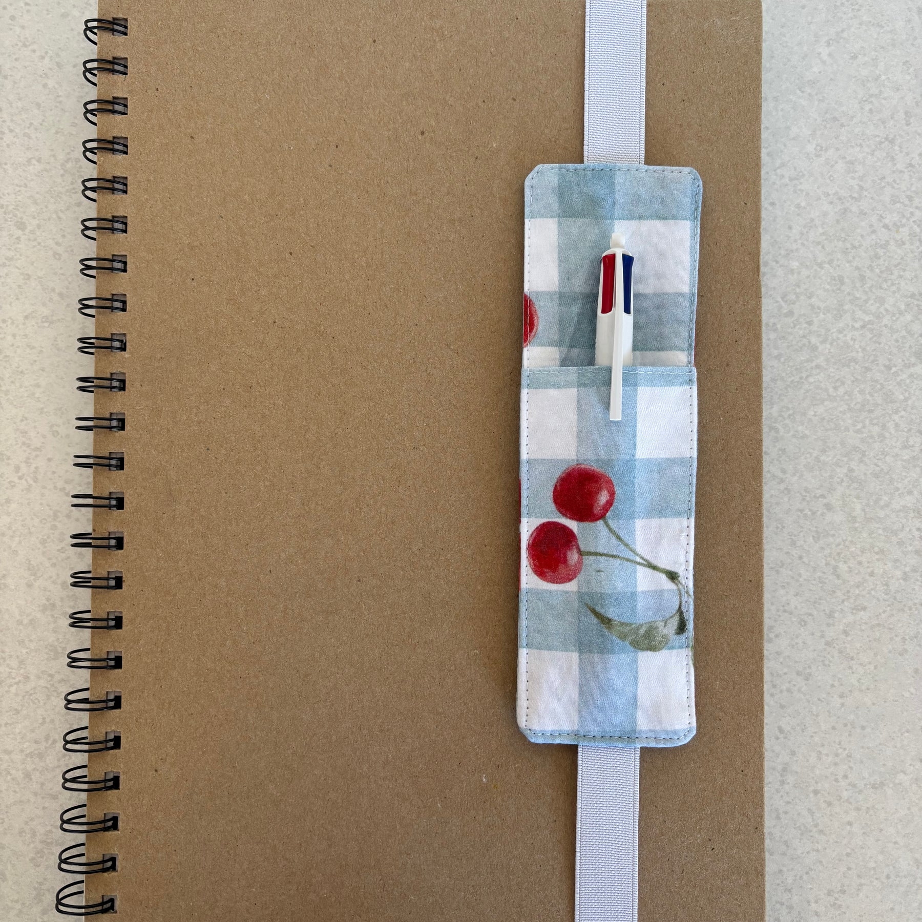 Handmade Fabric Bookmark with Pen Holder | Book Lover Gift