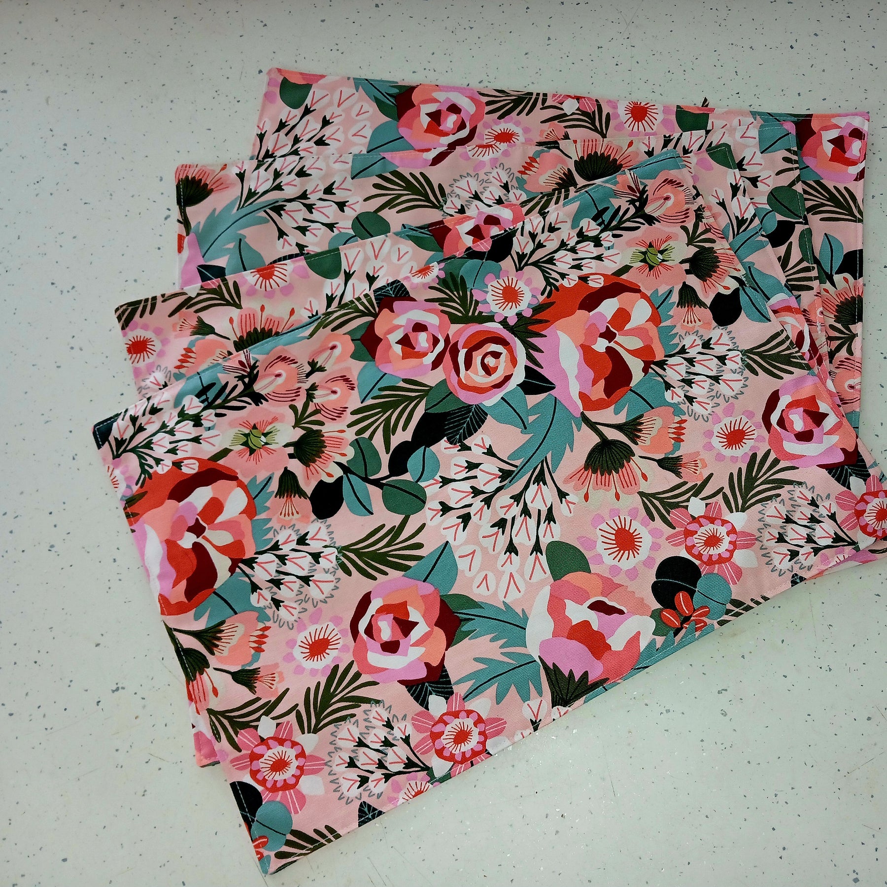 Reversible Placemats - One Design - Jocelyn Proust - Set of 6 - Handmade in Wardell