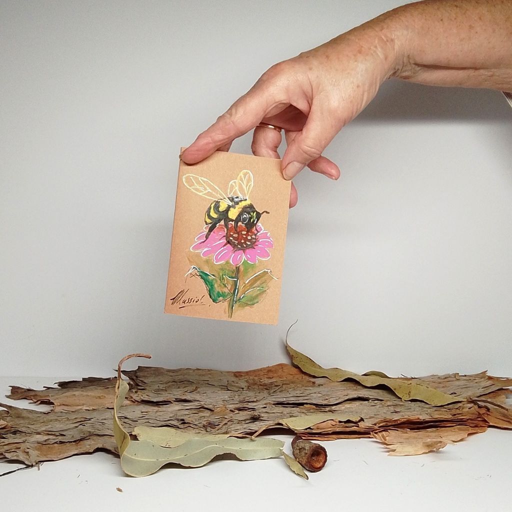 Handpainted Bee Series Notebooks and Cards