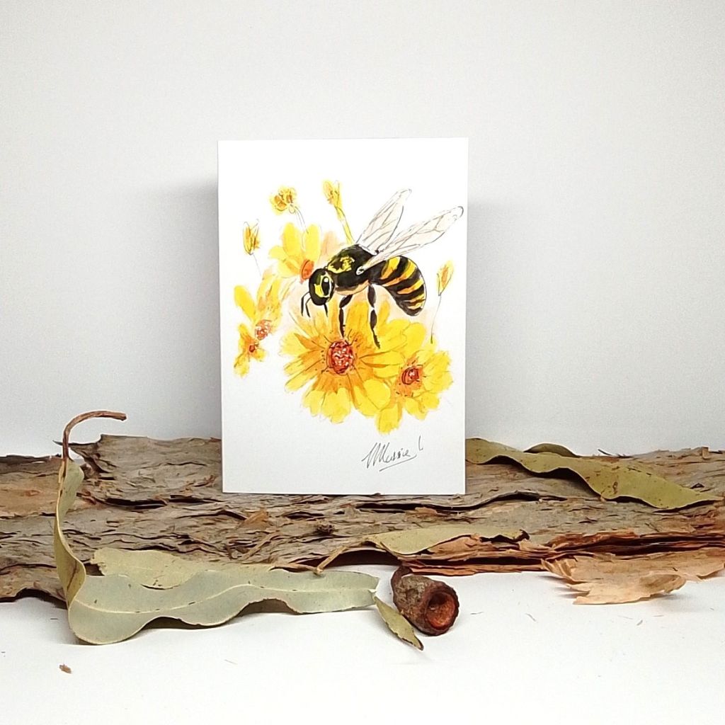 Handpainted Bee Series Notebooks and Cards