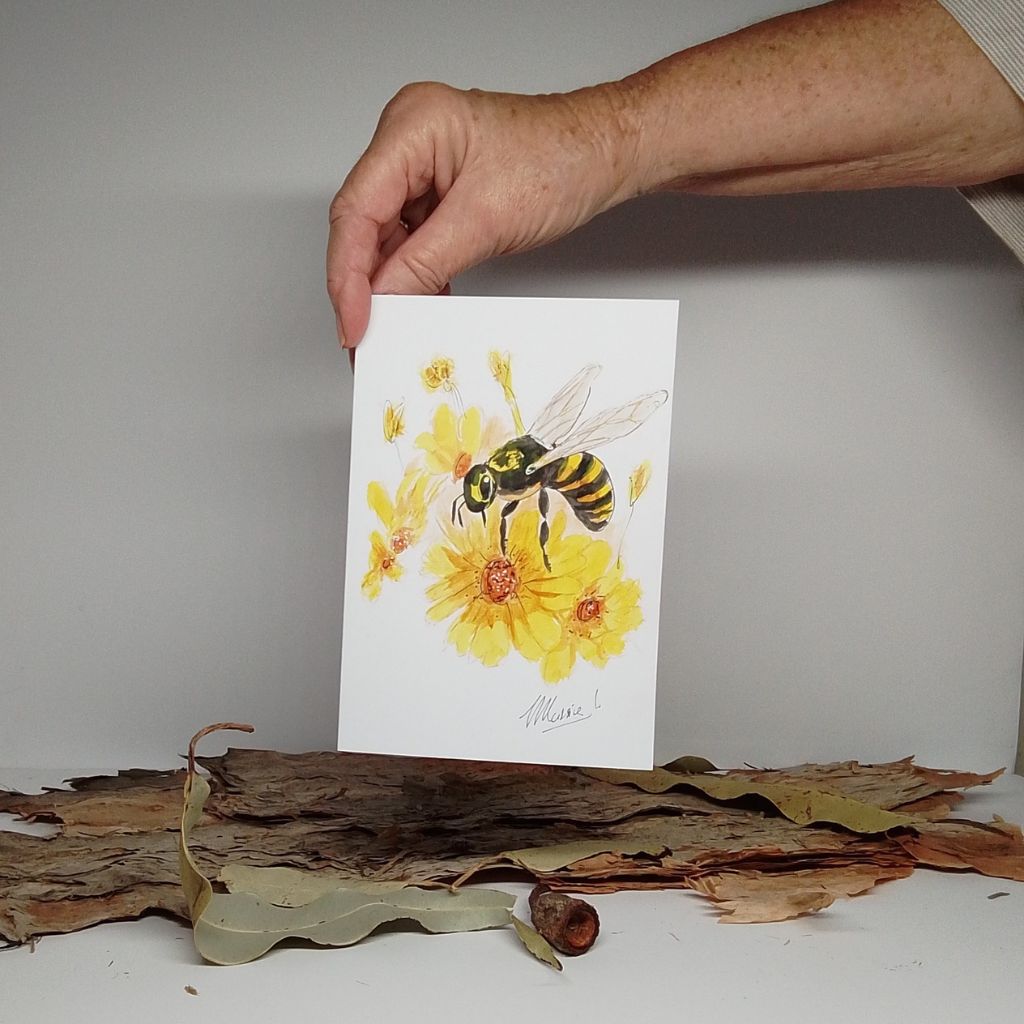 Handpainted Bee Notebooks - Variety of sizes. Lined.
