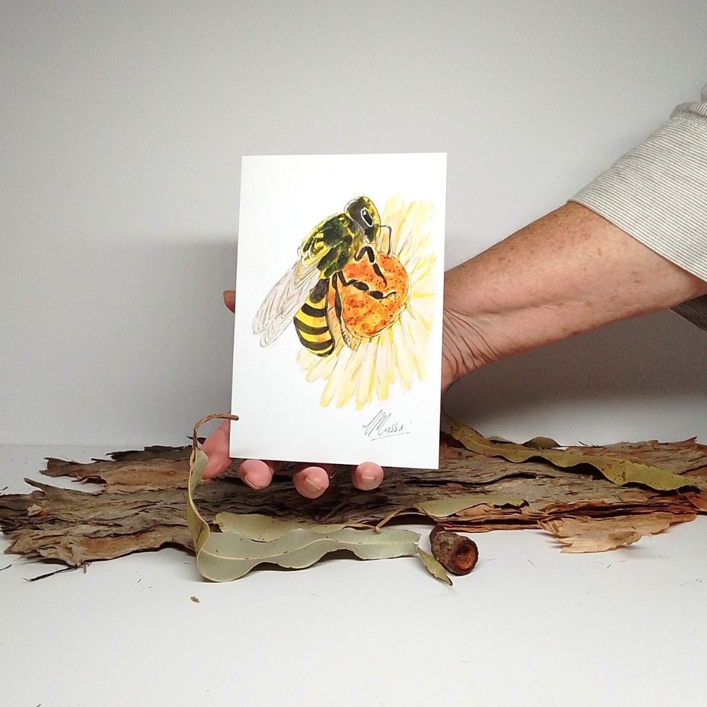 Handpainted Bee Notebooks - Variety of sizes. Lined.