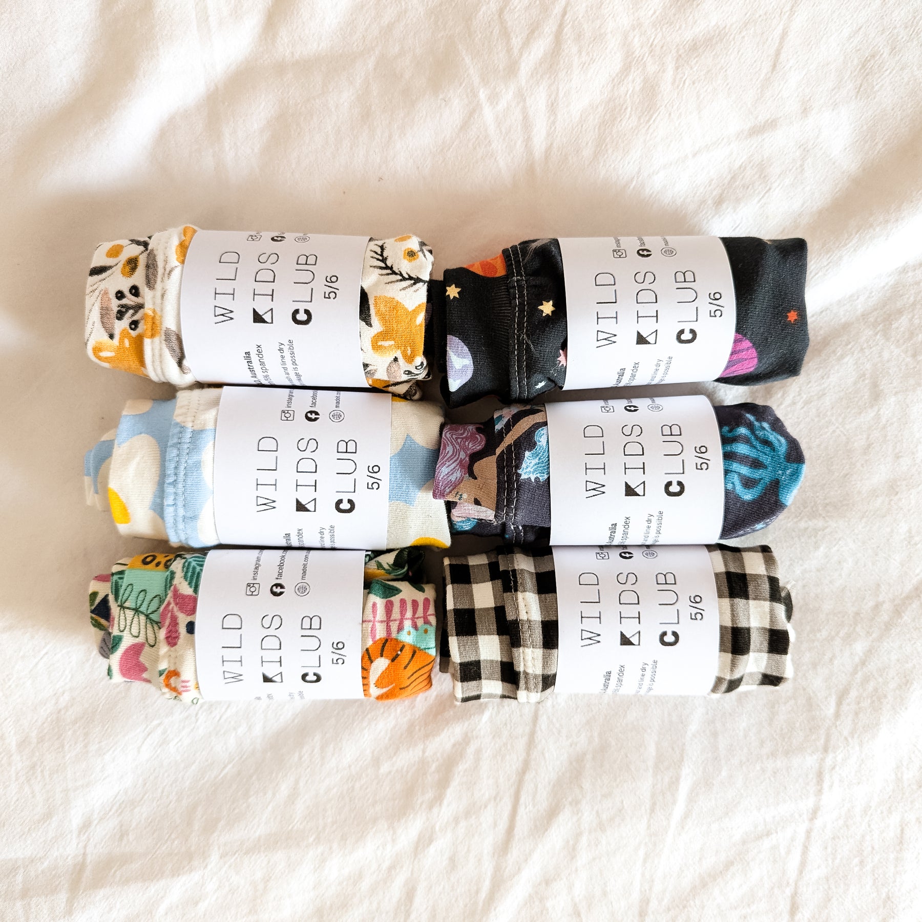 Yellow floral organic underpants for kids sizes 1 to 12