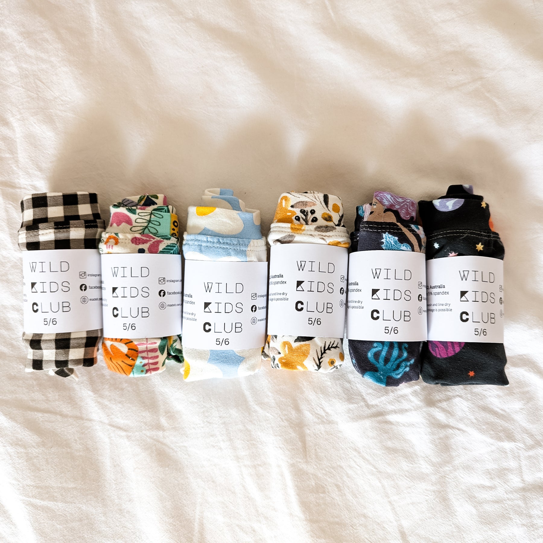 Yellow floral organic underpants for kids sizes 1 to 12