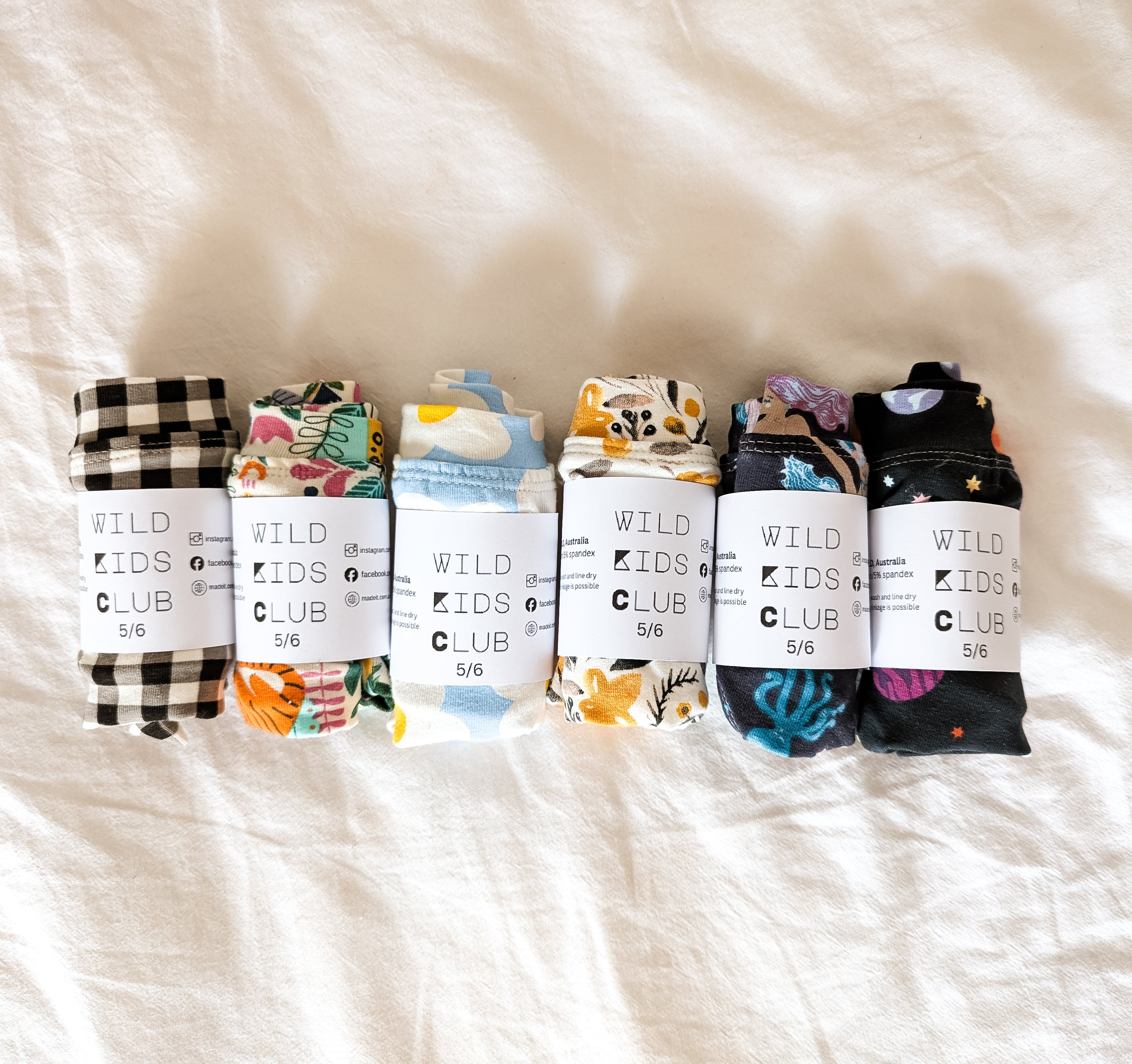 Yellow floral organic underpants for kids sizes 1 to 12