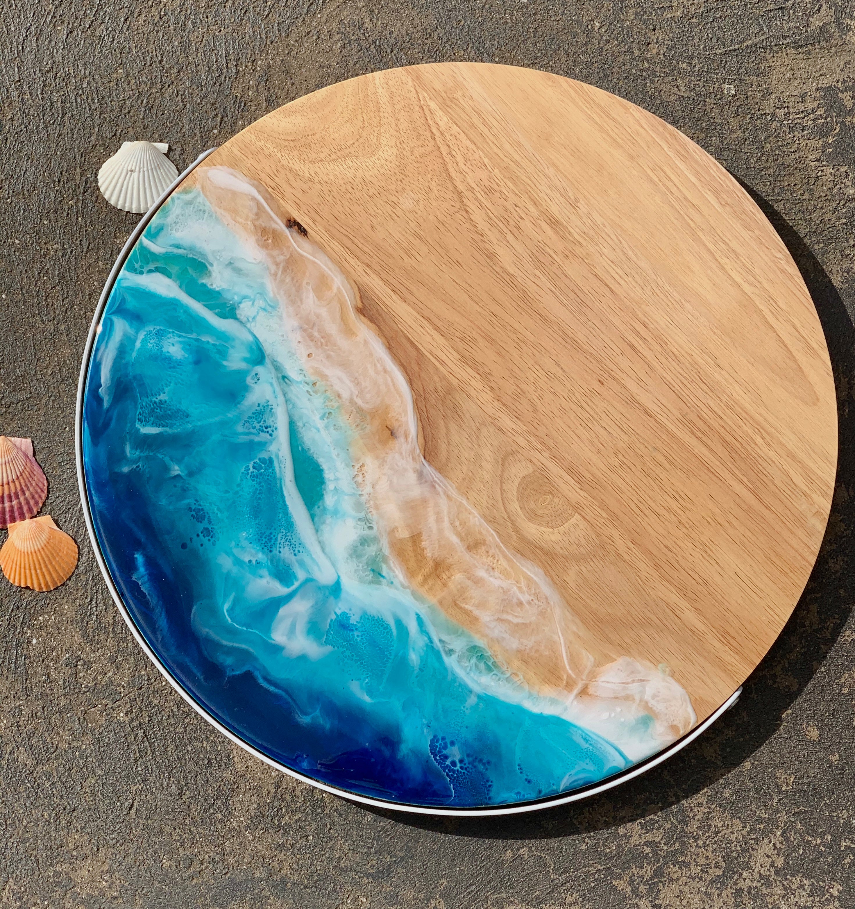 Ocean board | round serving board | serve board | charcuterie boa