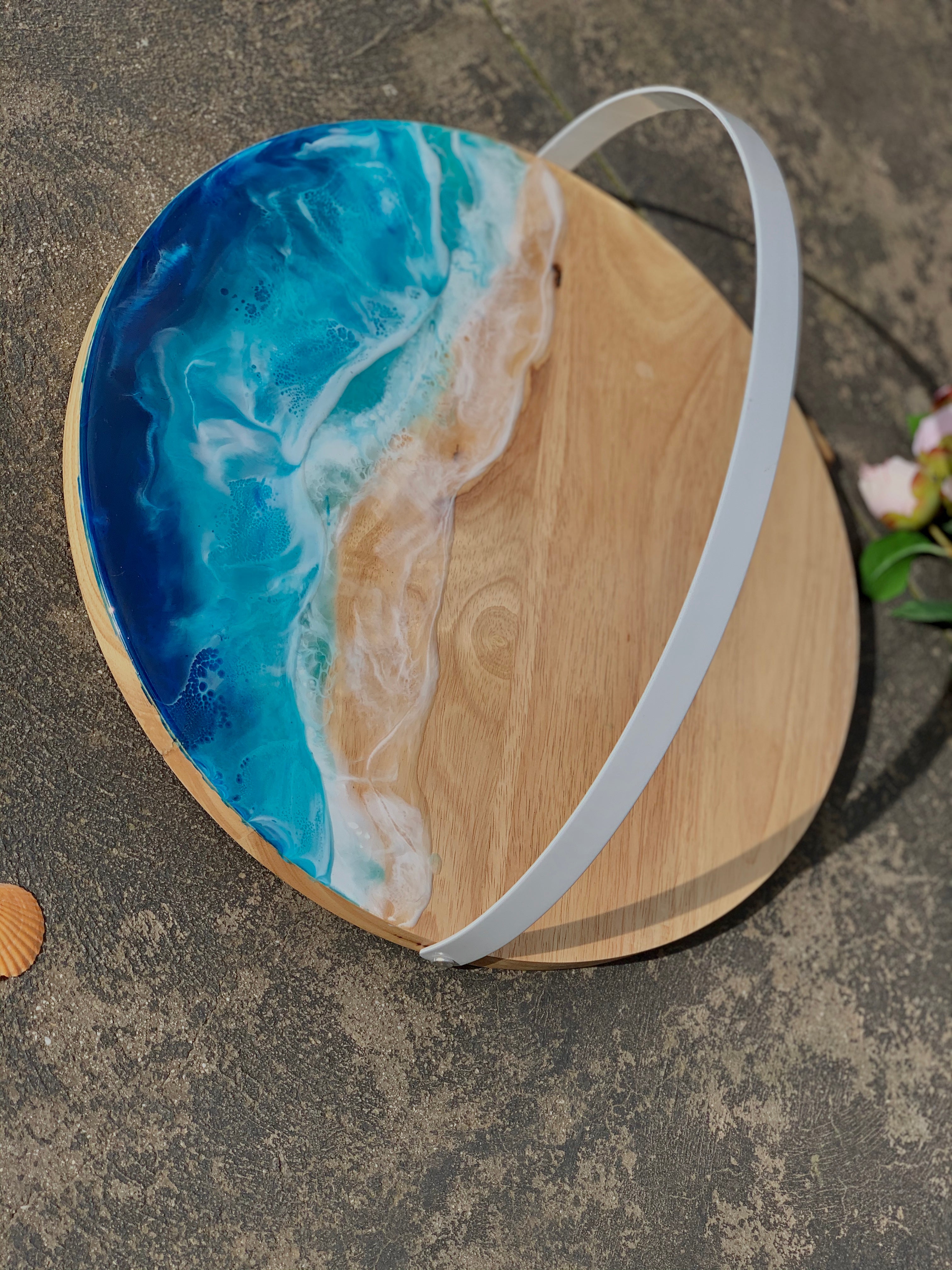 Ocean board | round serving board | serve board | charcuterie boa