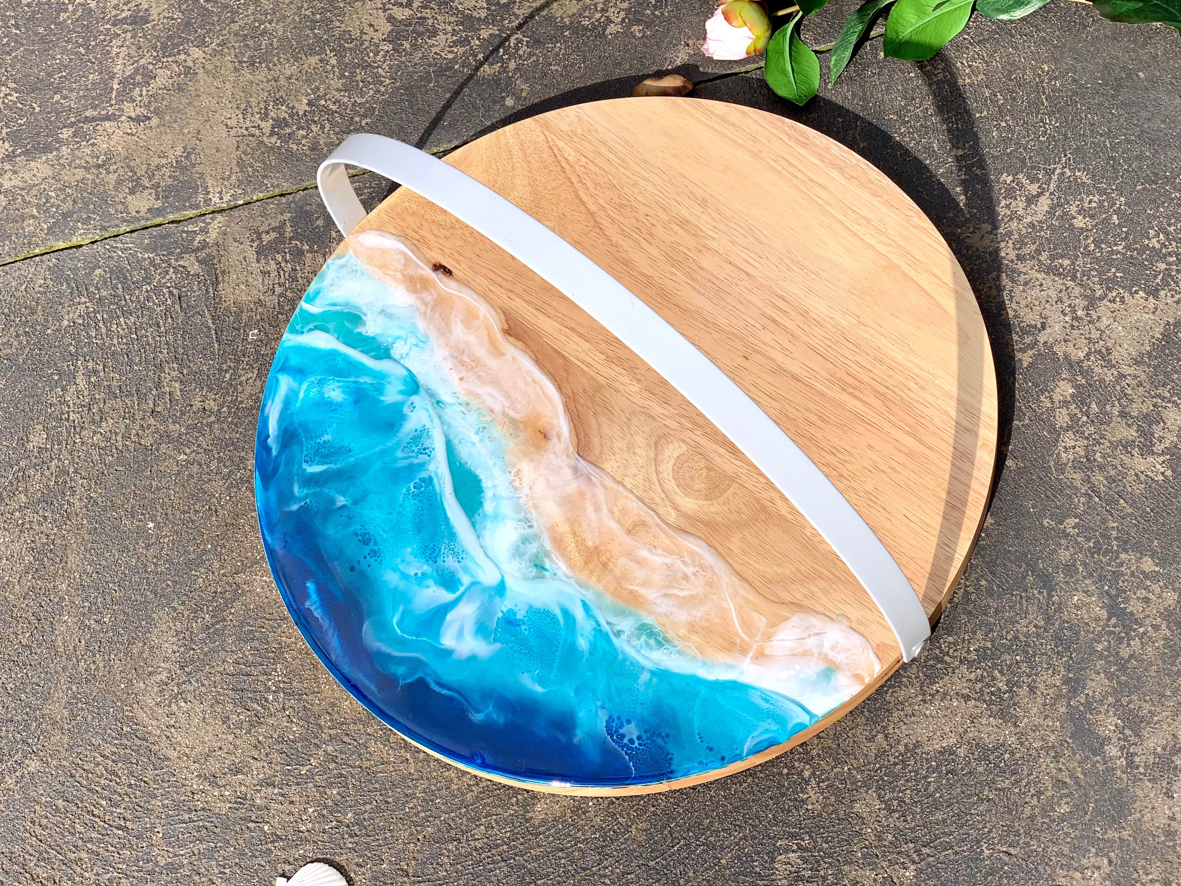 Ocean board | round serving board | serve board | charcuterie boa