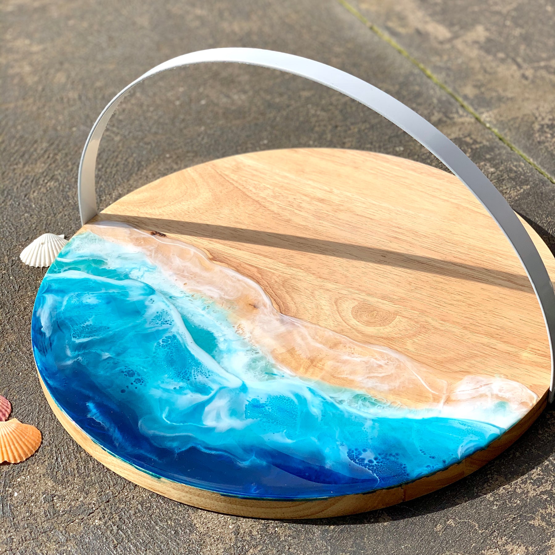 Ocean board | round serving board | serve board | charcuterie boa