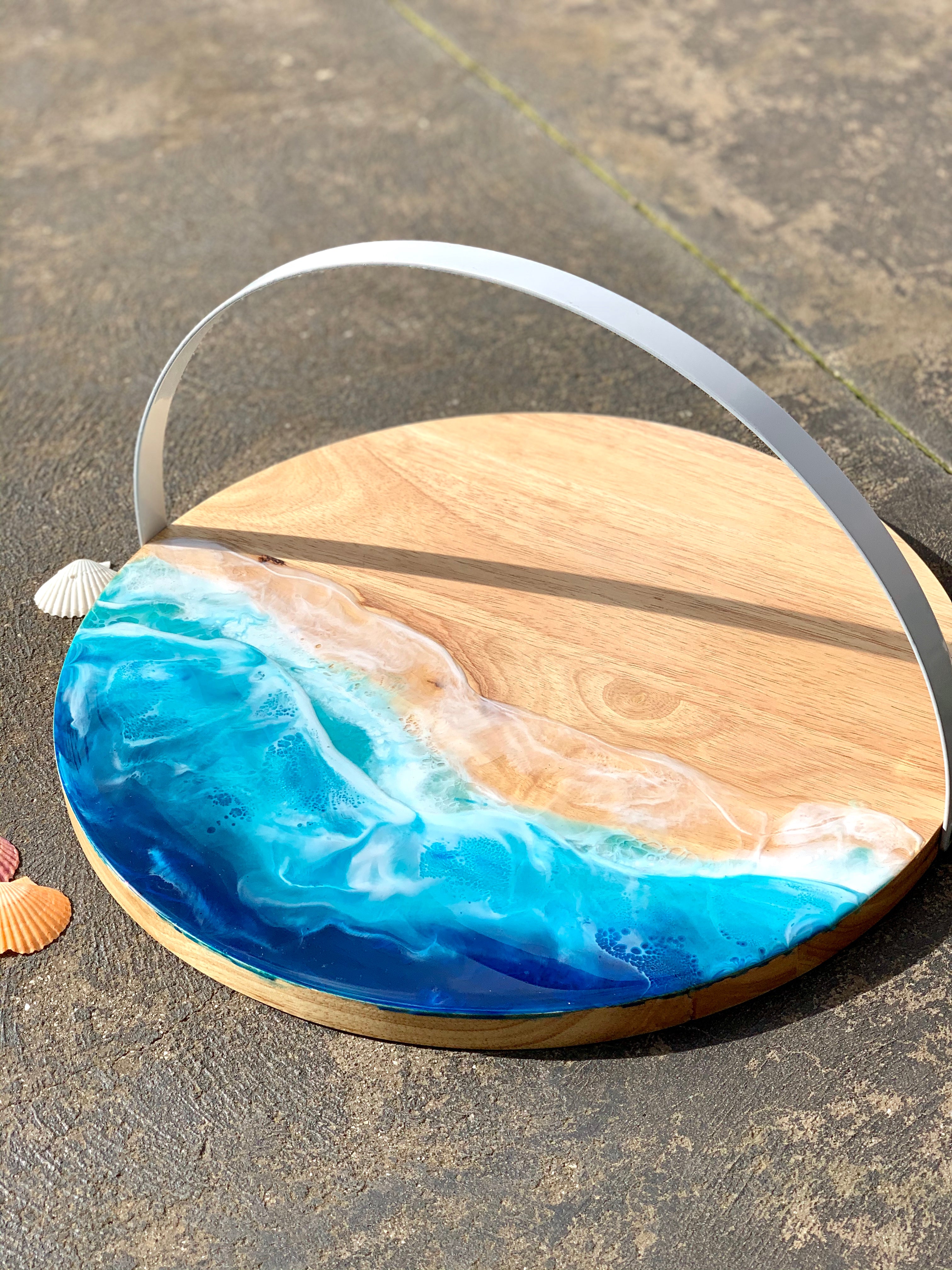 Ocean board | round serving board | serve board | charcuterie boa