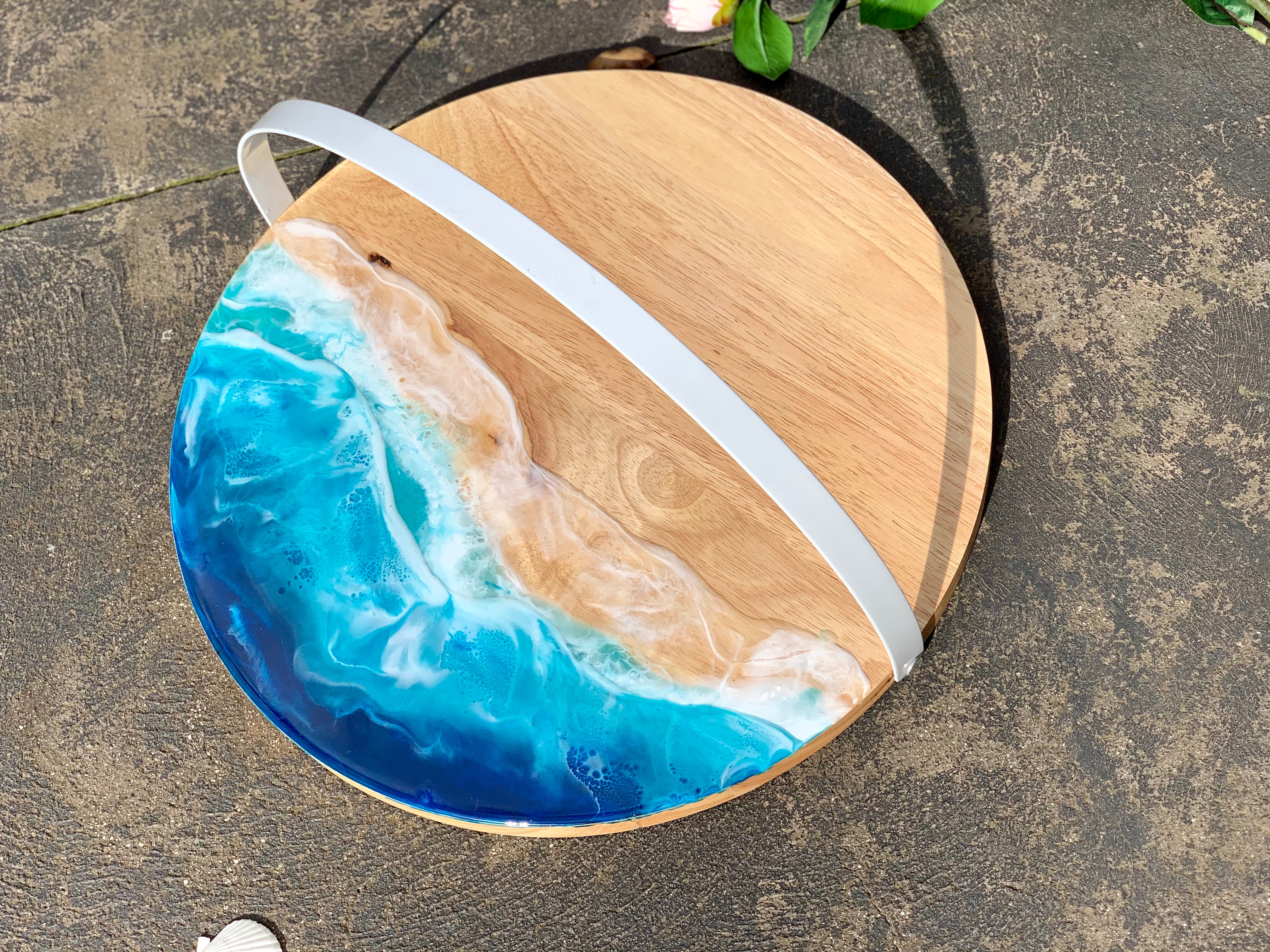 Ocean board | round serving board | serve board | charcuterie boa