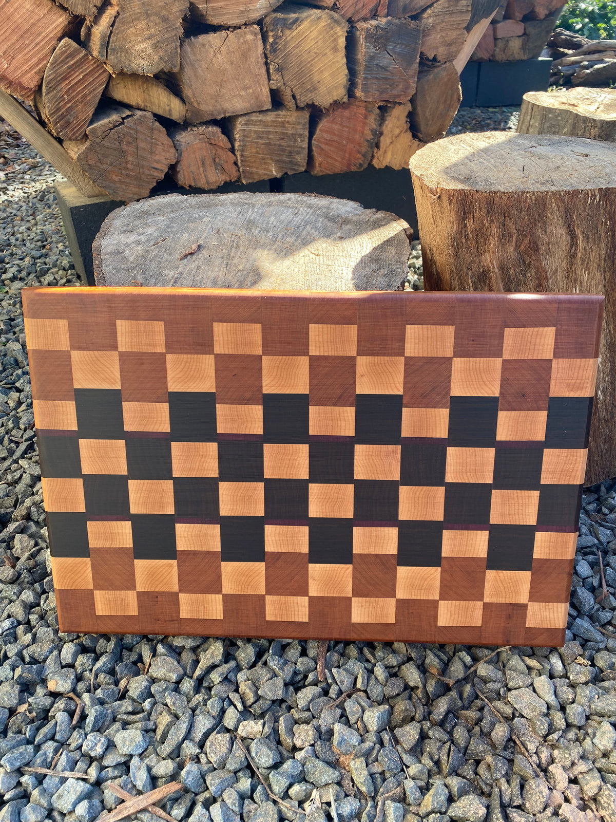 Chopping Board - "The Tri Timber Grid"