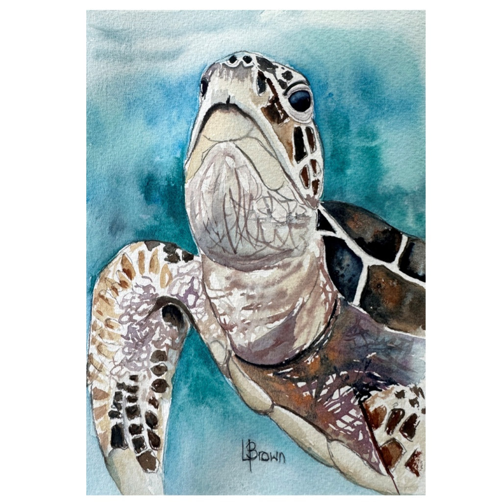 Mini Me #203 Turtle Original Watercolour Painting