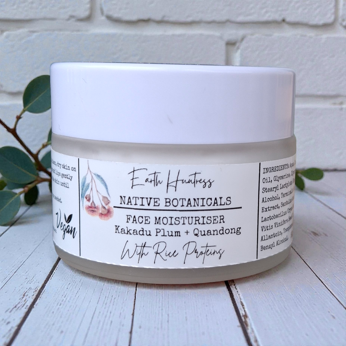 Face Moisturiser. Kakadu Plum + Quandong. Australian Botanicals. Vegan.