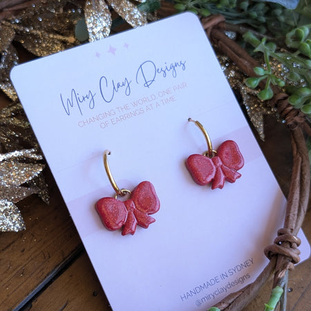 Red Bow Hoops