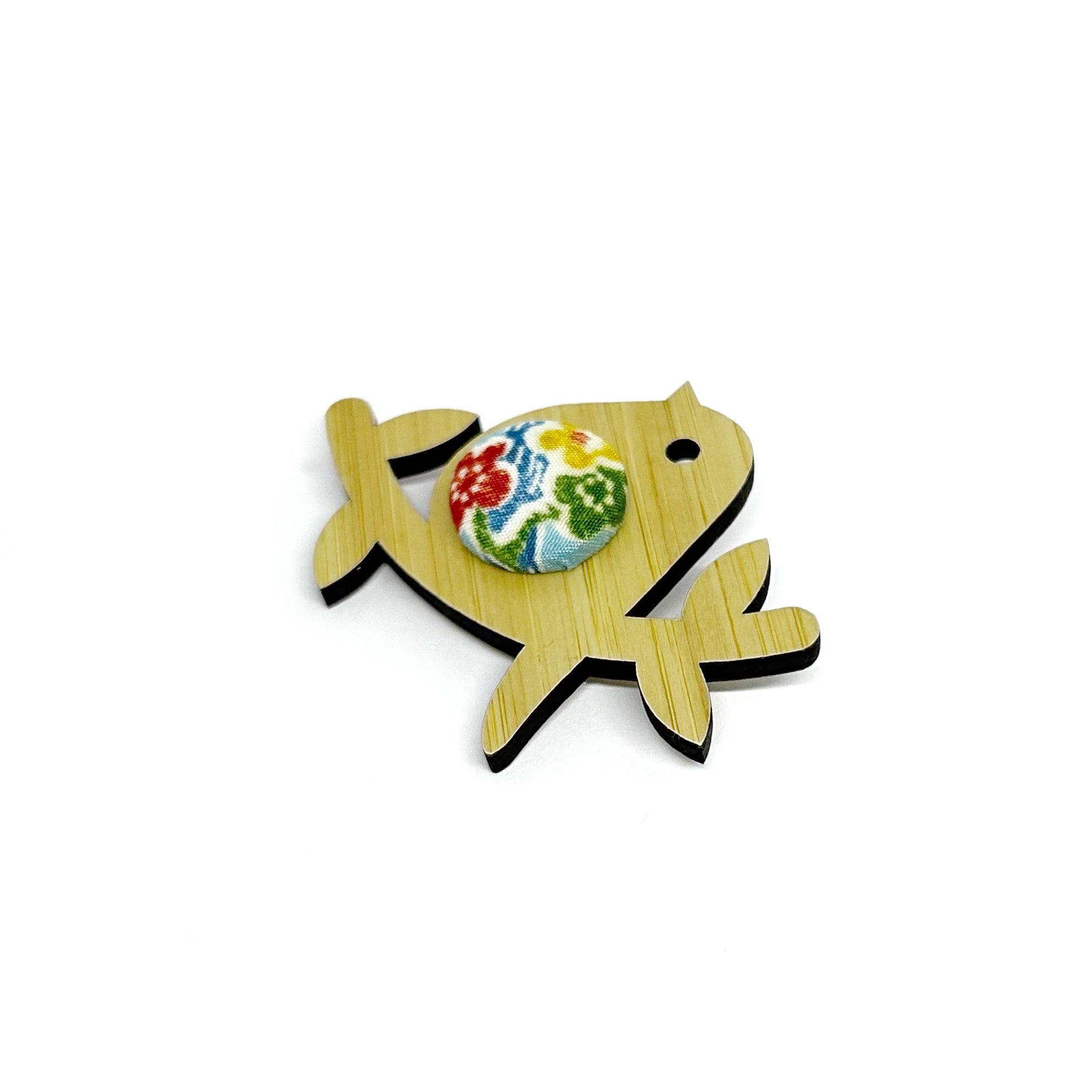 Kimono Bird Brooch - Blue Blossom