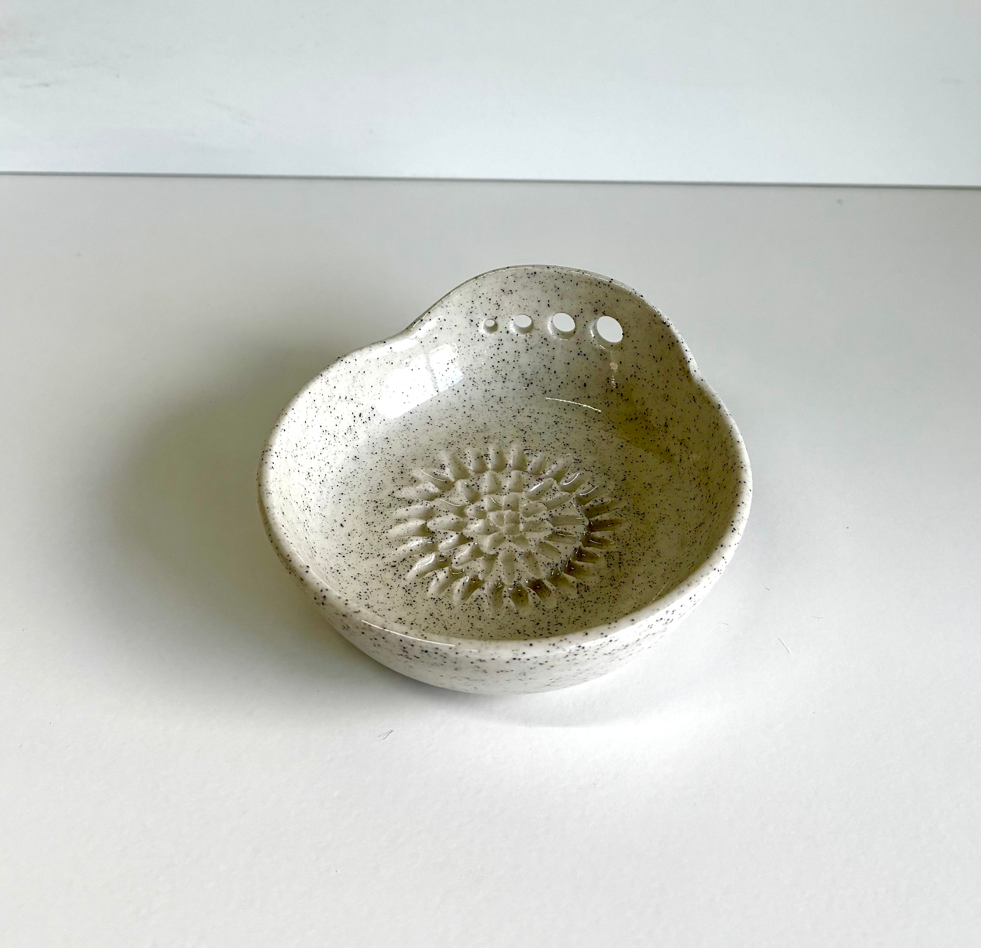 Ceramic Garlic/Ginger Grater and Herb Stripper - Hand Made Ceramic