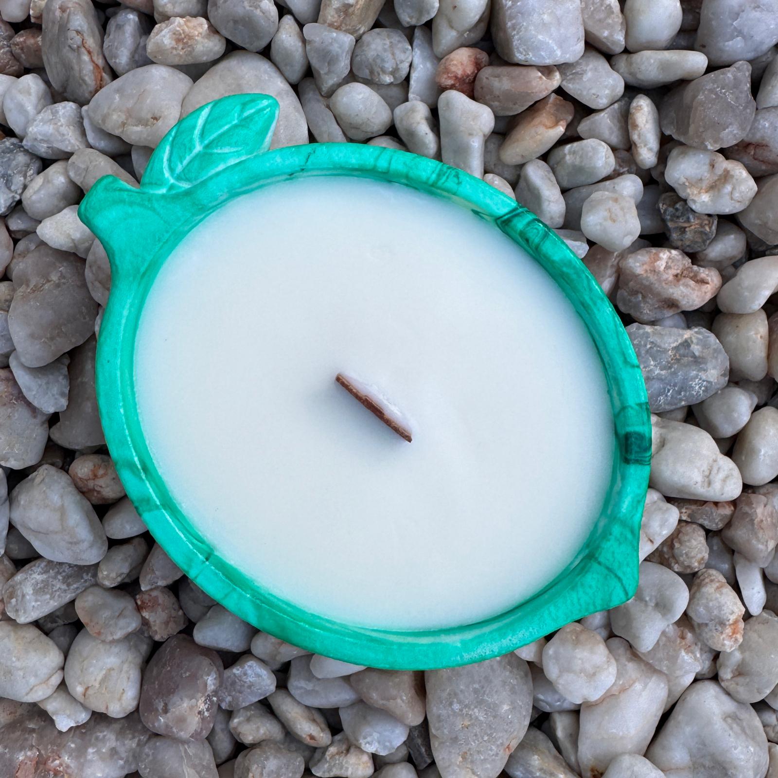 Concrete lime bowl candle with lime fragrance