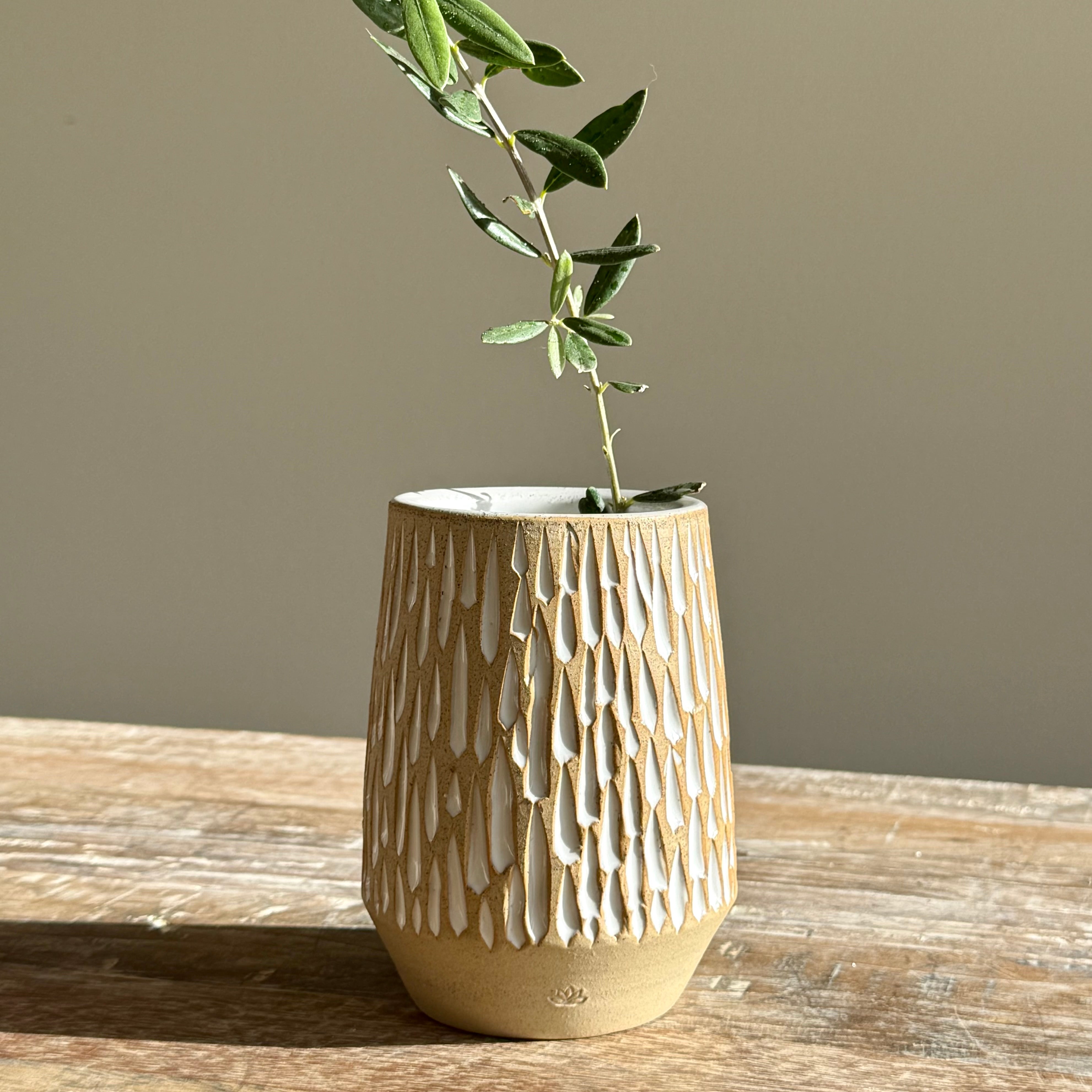 Cascade Collection | Hand Carved Ceramic Vessel