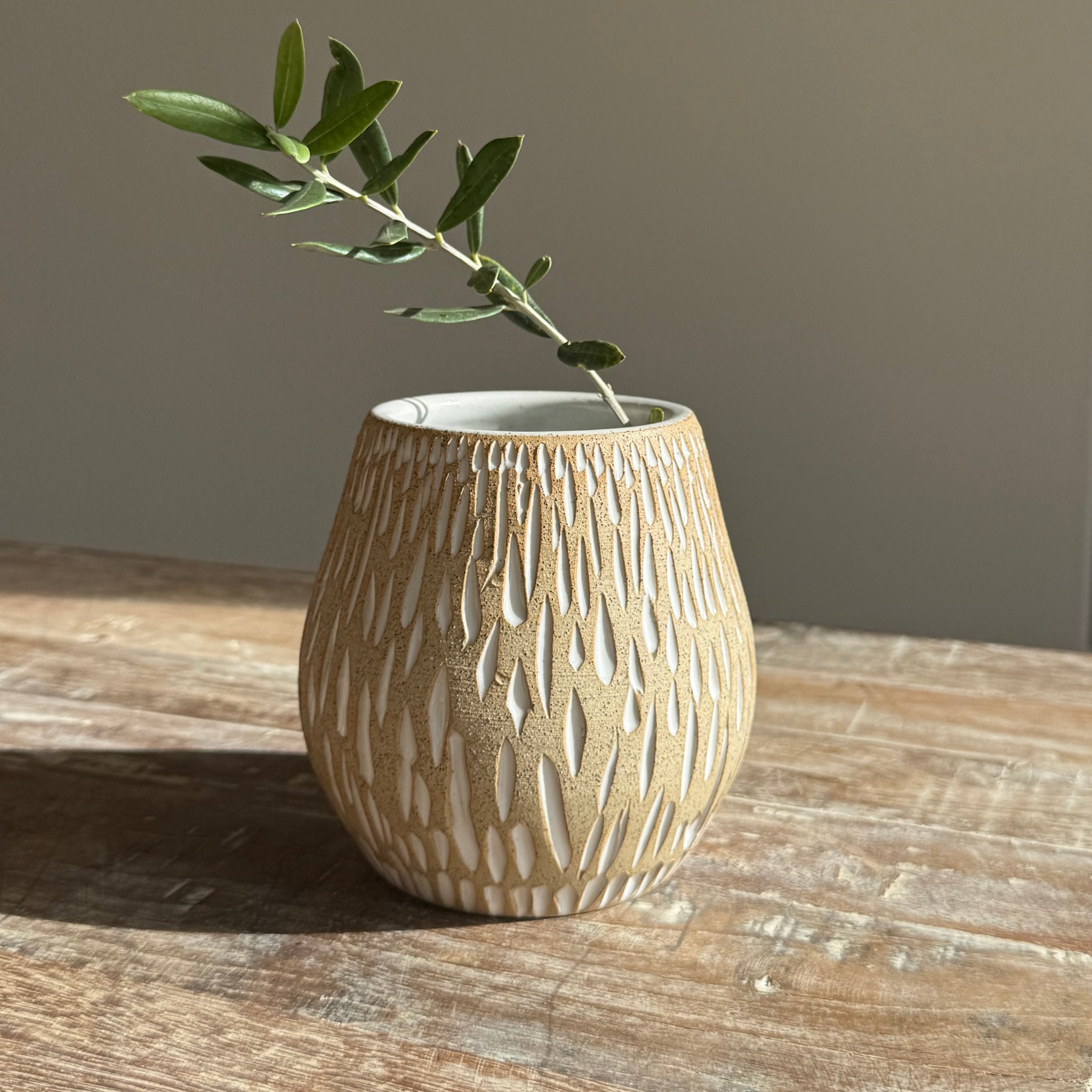 Cascade Collection | Hand Carved Ceramic Vessel
