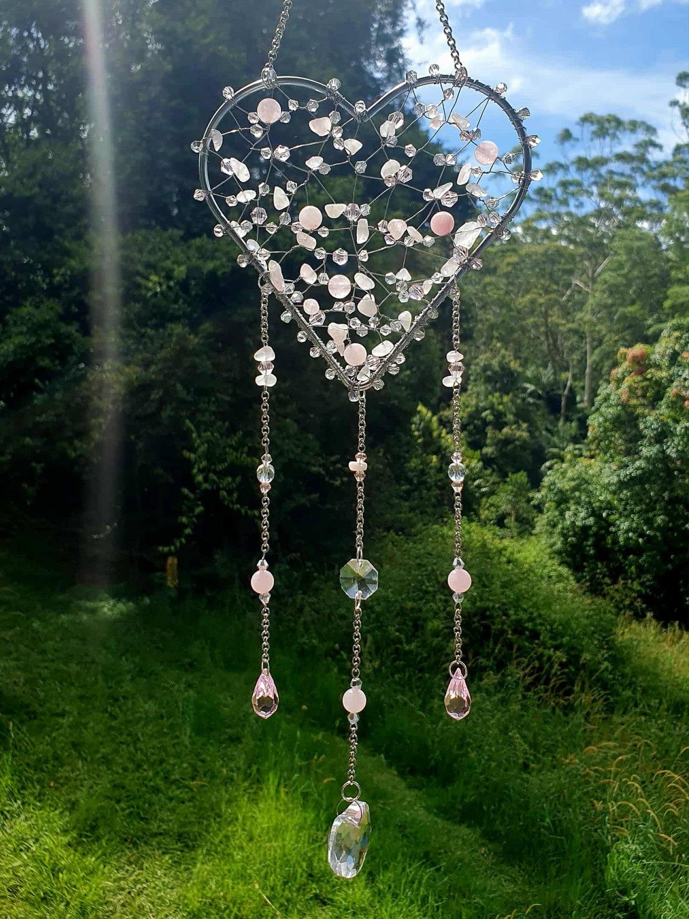Rose Quartz Crystal Sun-Catcher