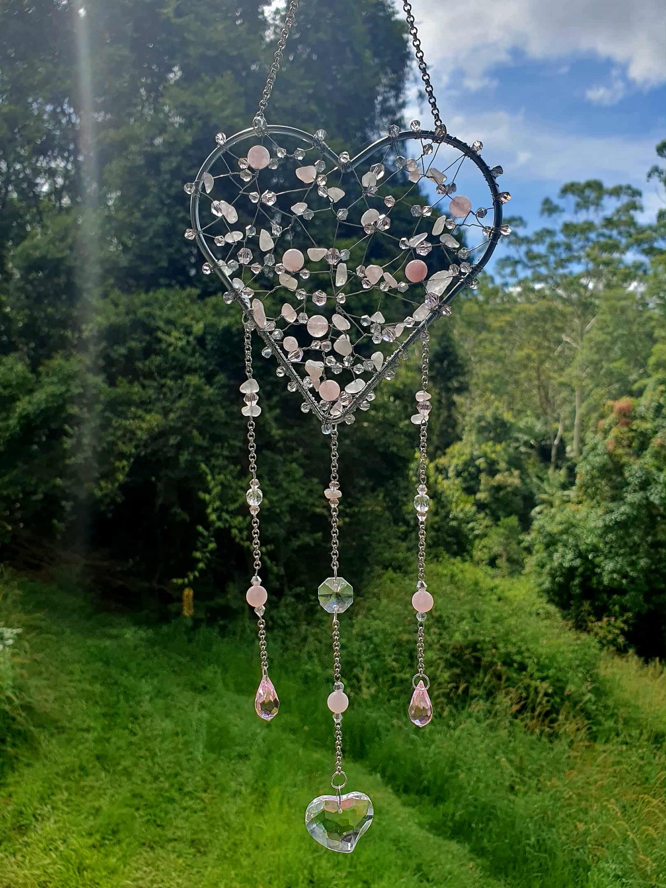 Rose Quartz Crystal Sun-Catcher