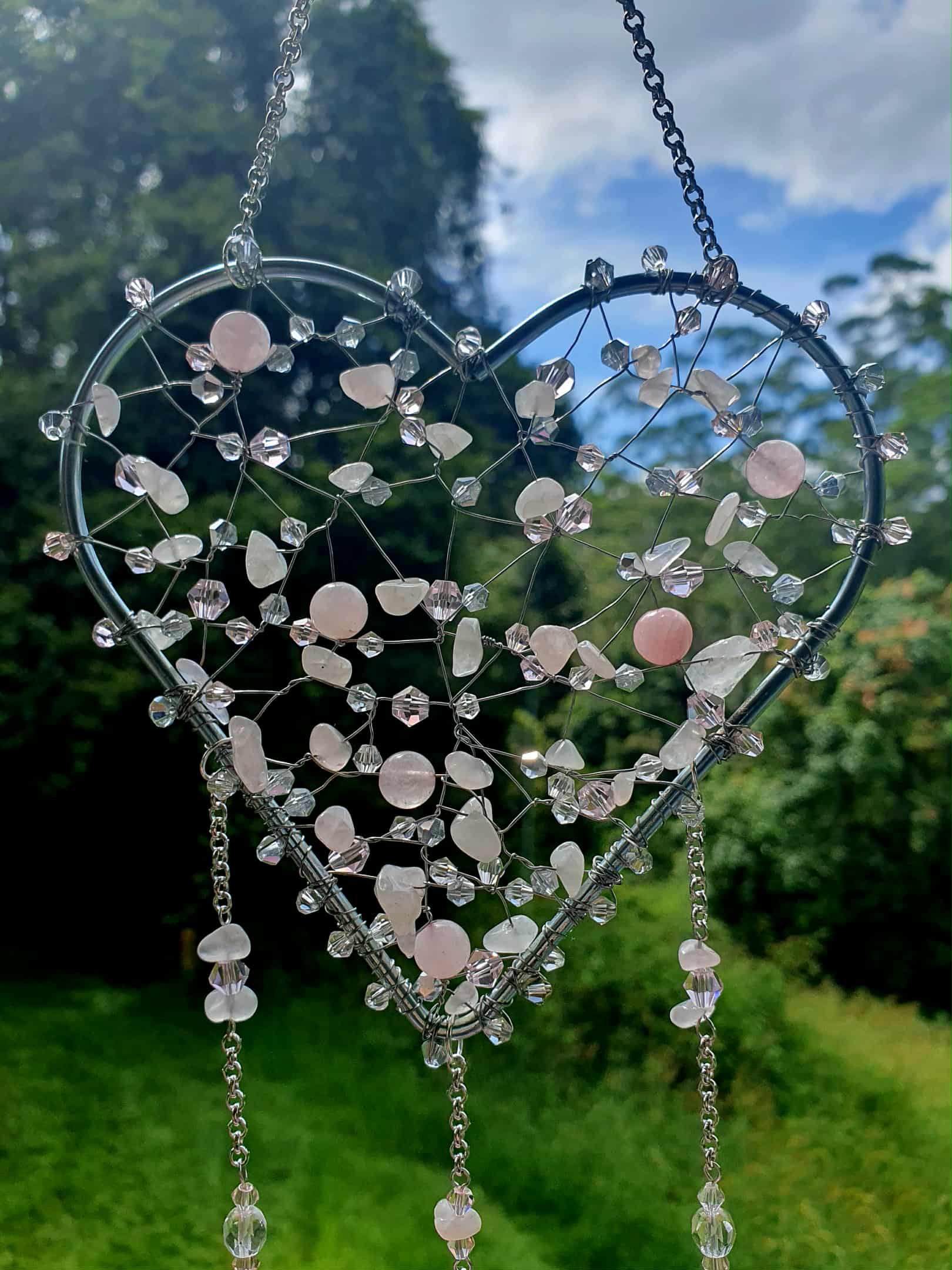 Rose Quartz Crystal Sun-Catcher